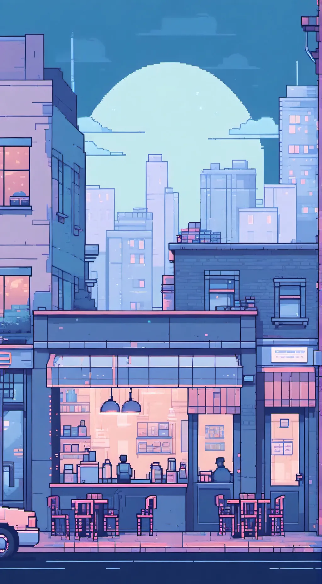 ai character: Cafe background