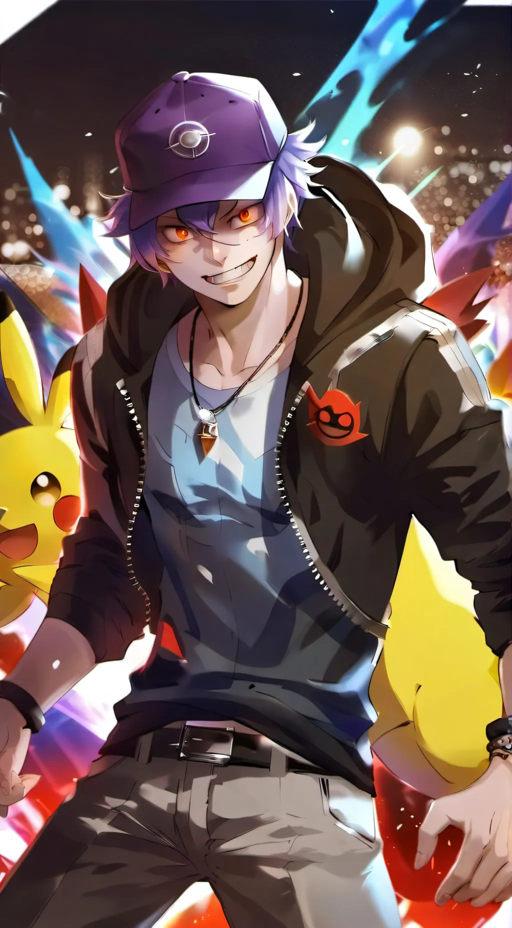 ai character: ash background