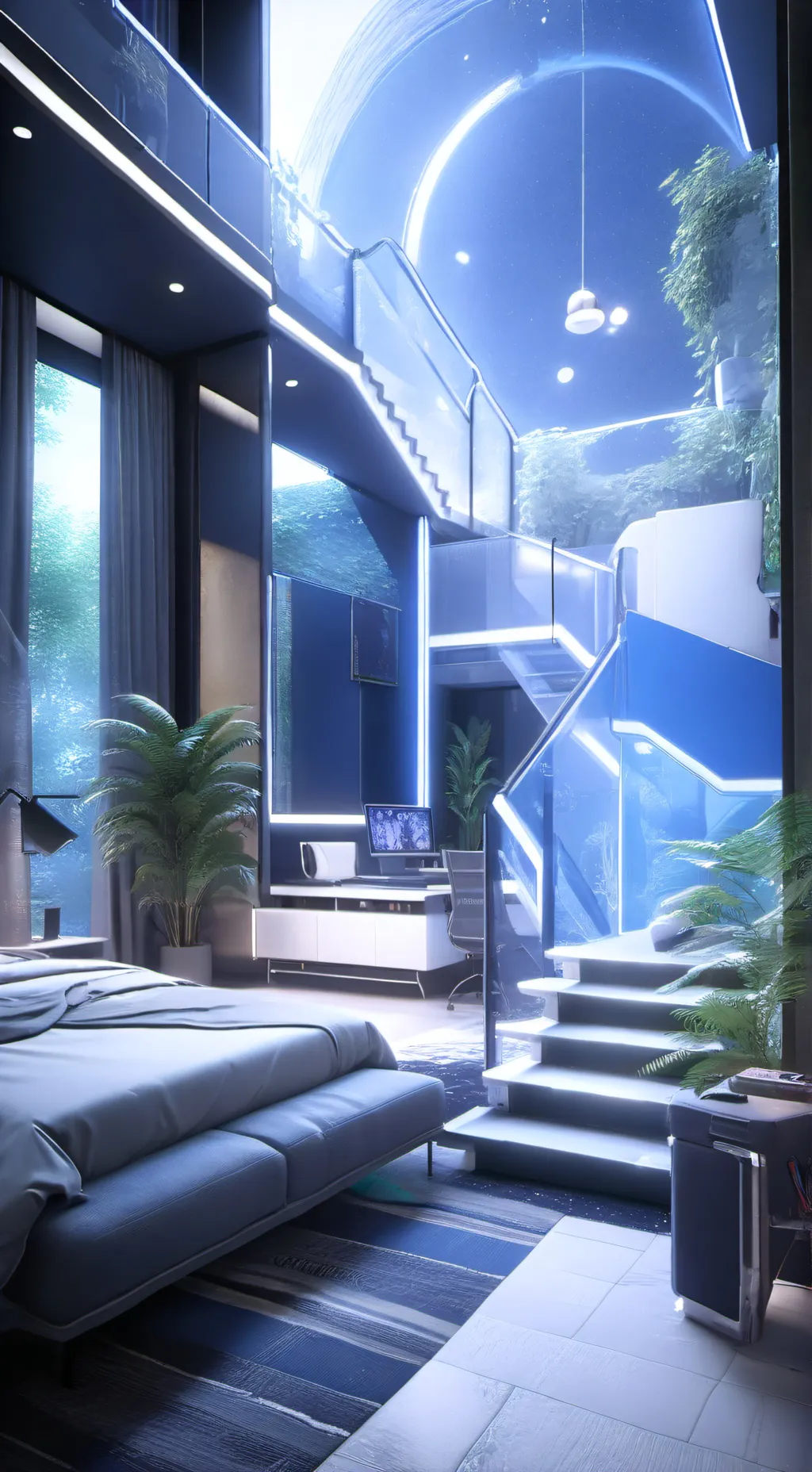 ai character: Titan TV man  background