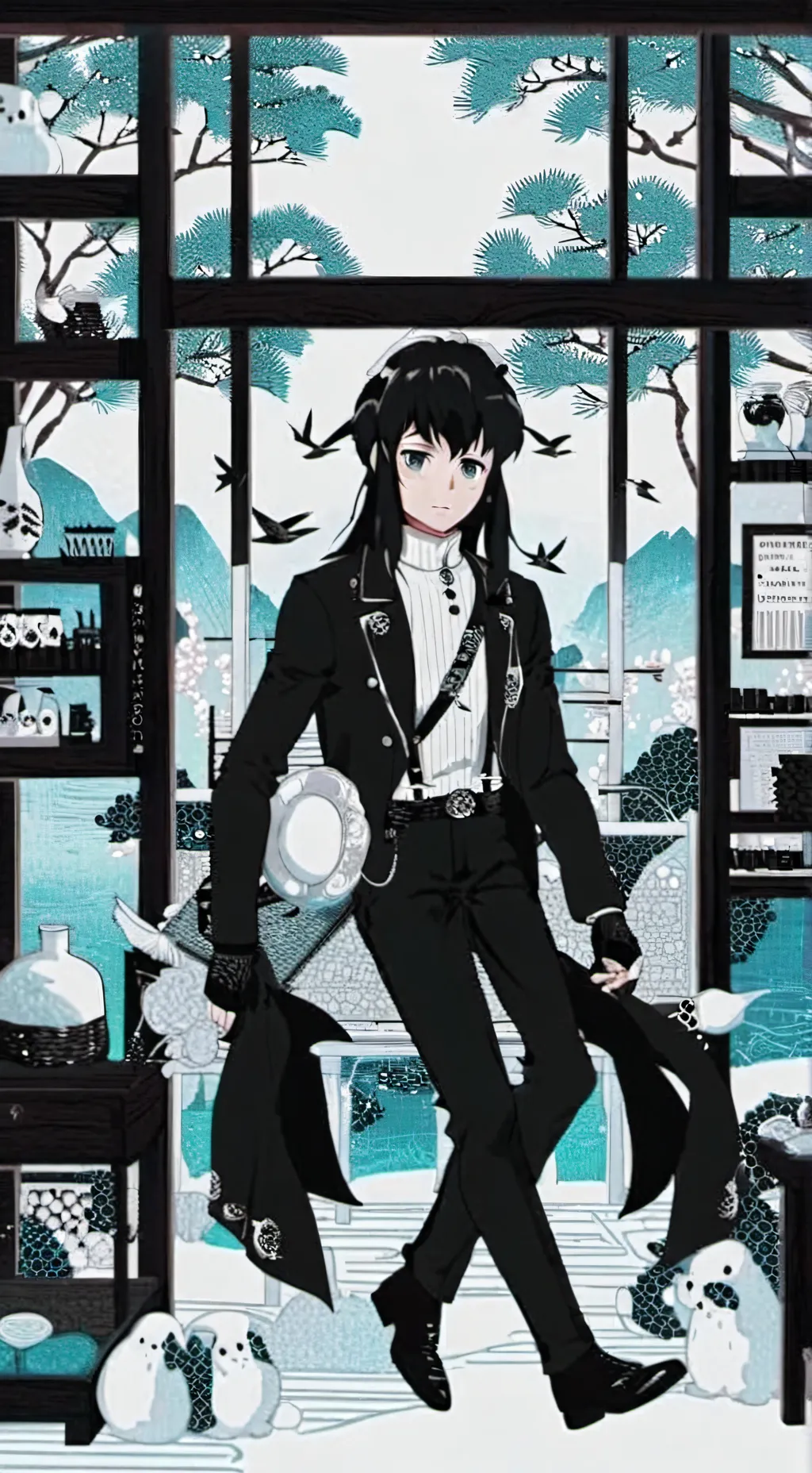 ai character: Muichiro Tokito  background