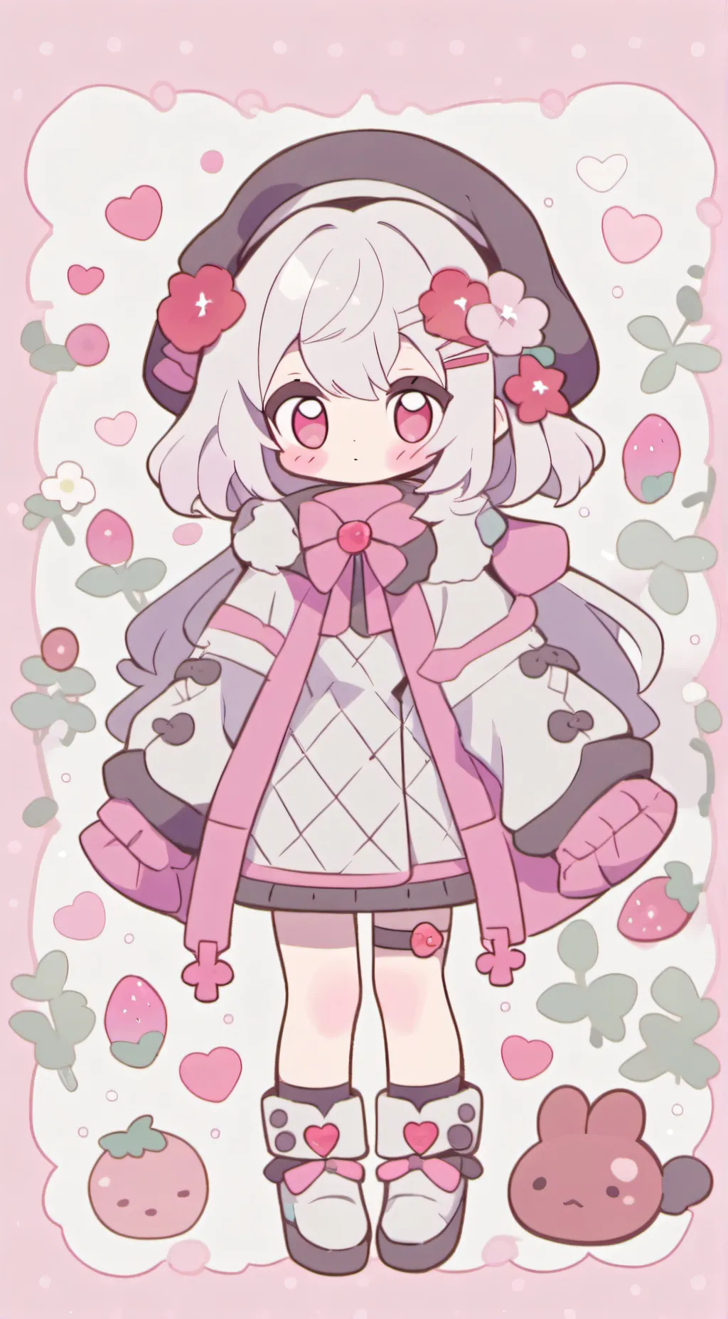 ai character: cute little girl  background