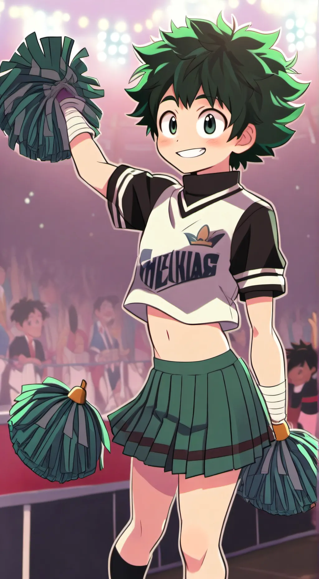 ai character: mha cheerleading  background