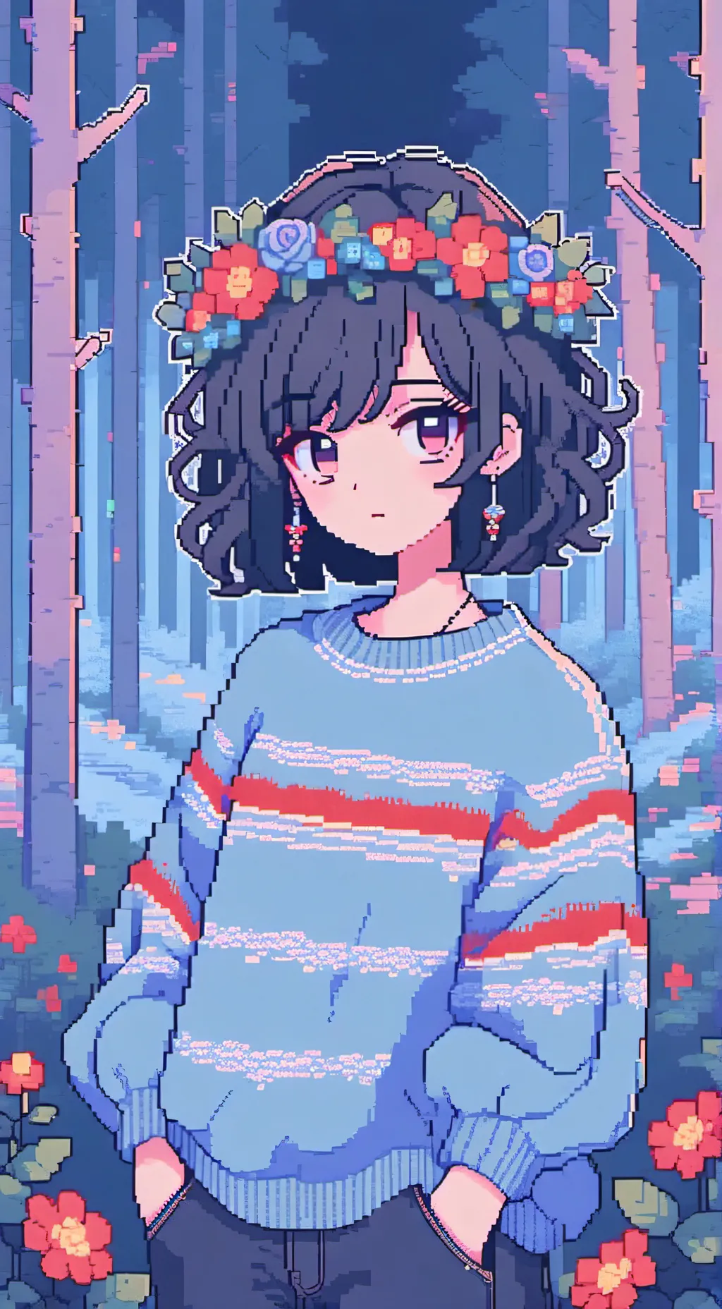 ai character: Red Grass [H] background