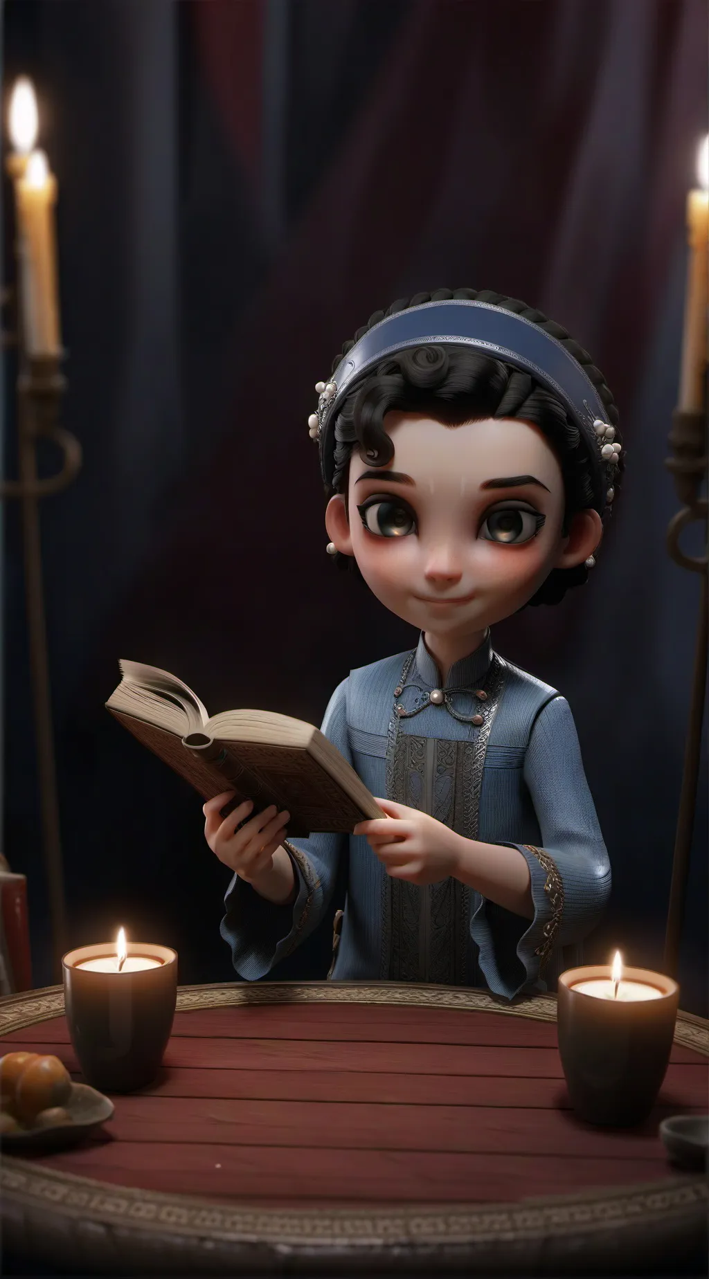 ai character: 💜Azure💜 background