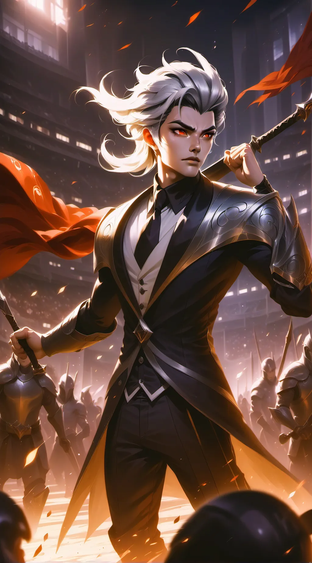 ai character: Marckel kolawski  background