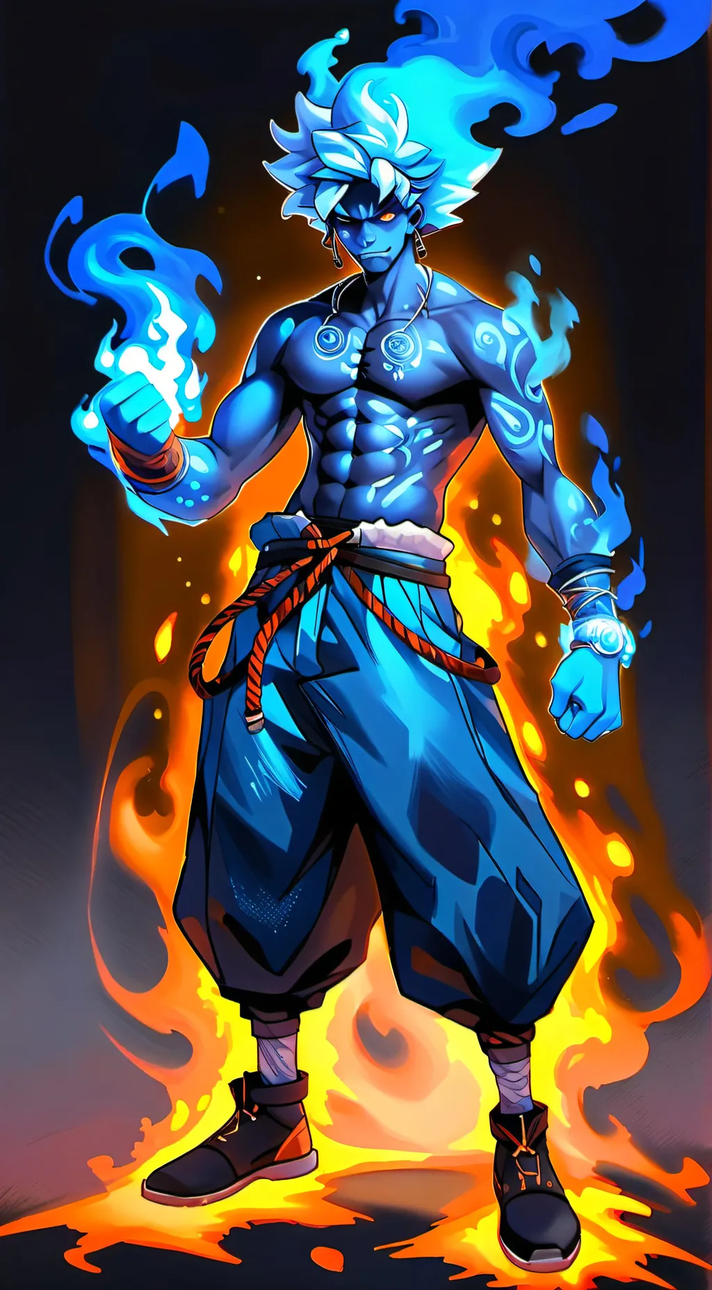 ai character: Desmond The Blue background