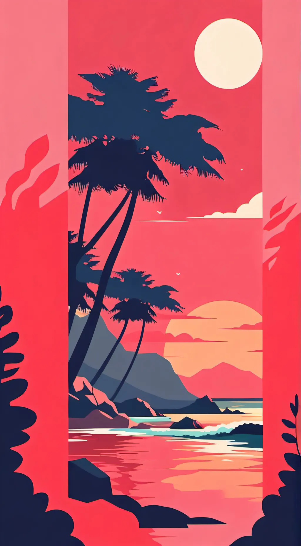 ai character: the sunset background