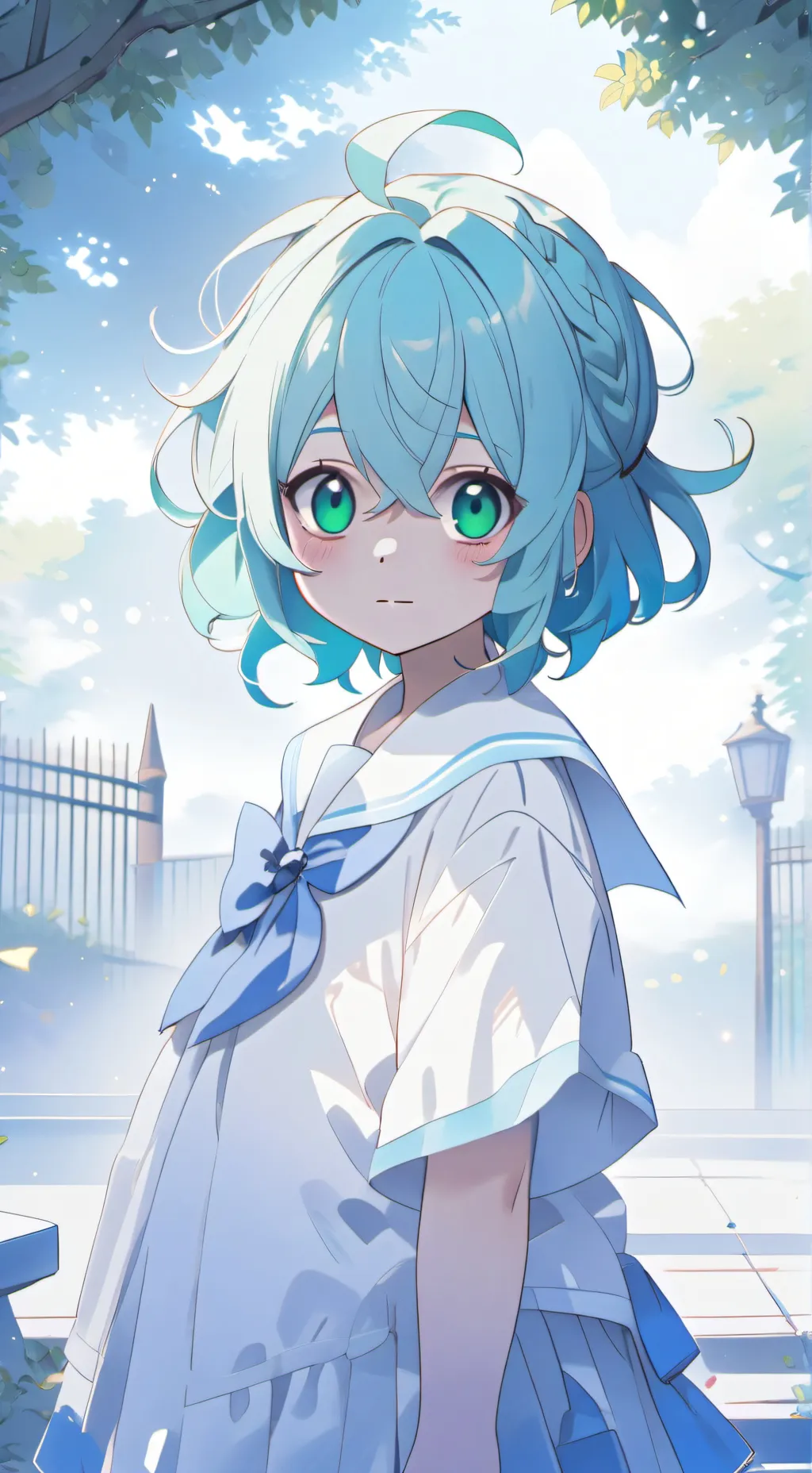 ai character: MHA × lucky Cyan background