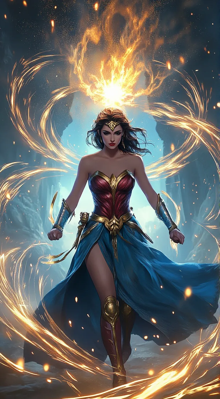 ai character: Wonder Woman background