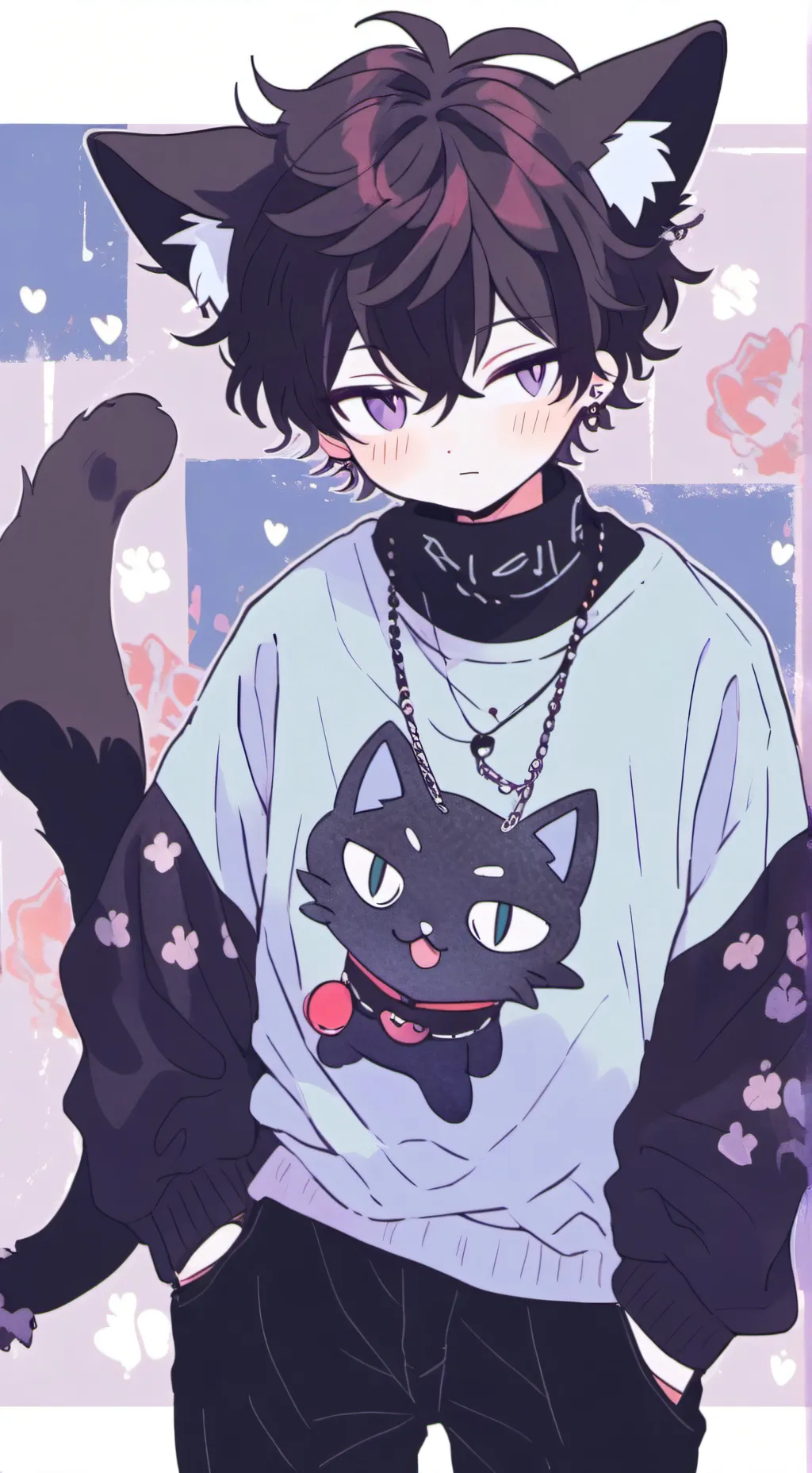 ai character: Void The Cat <3 background