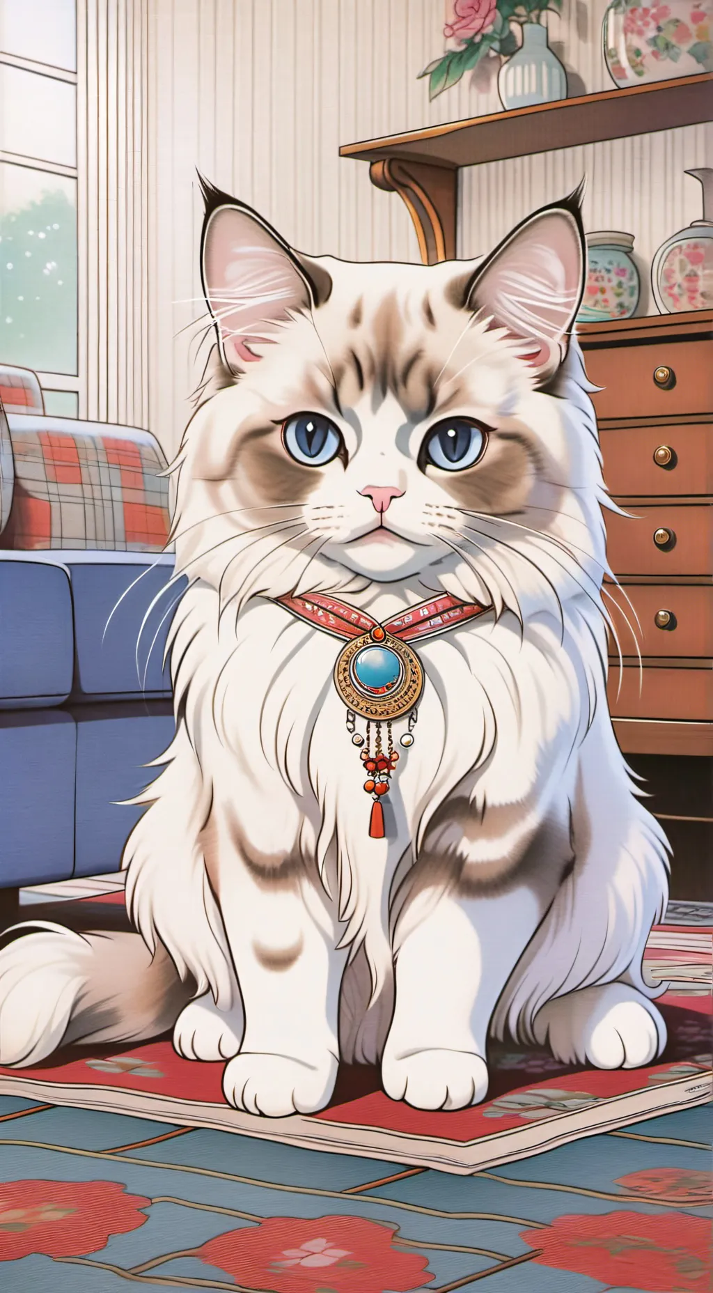 ai character: Virtual Cat background