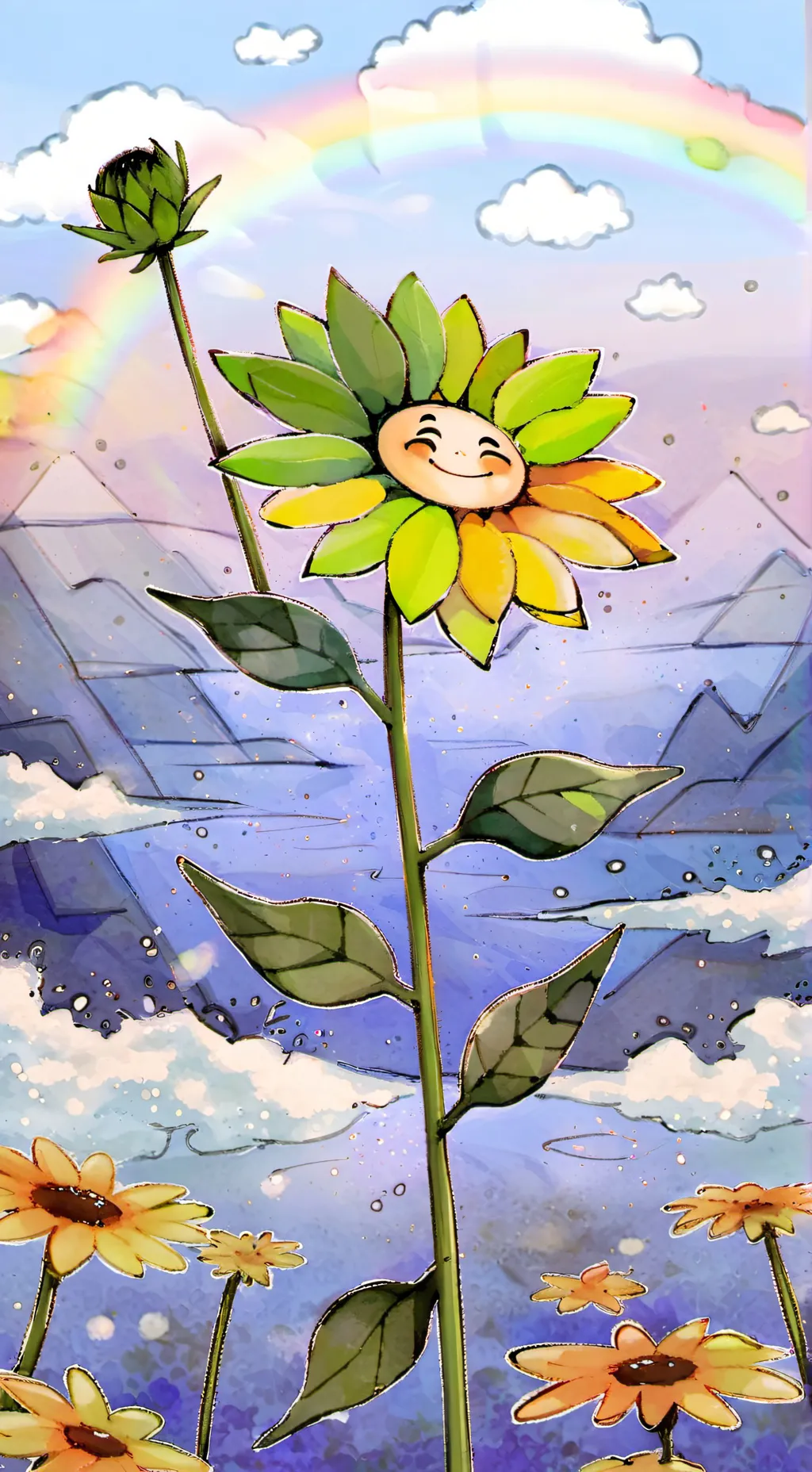 ai character: Dw new toon emily background