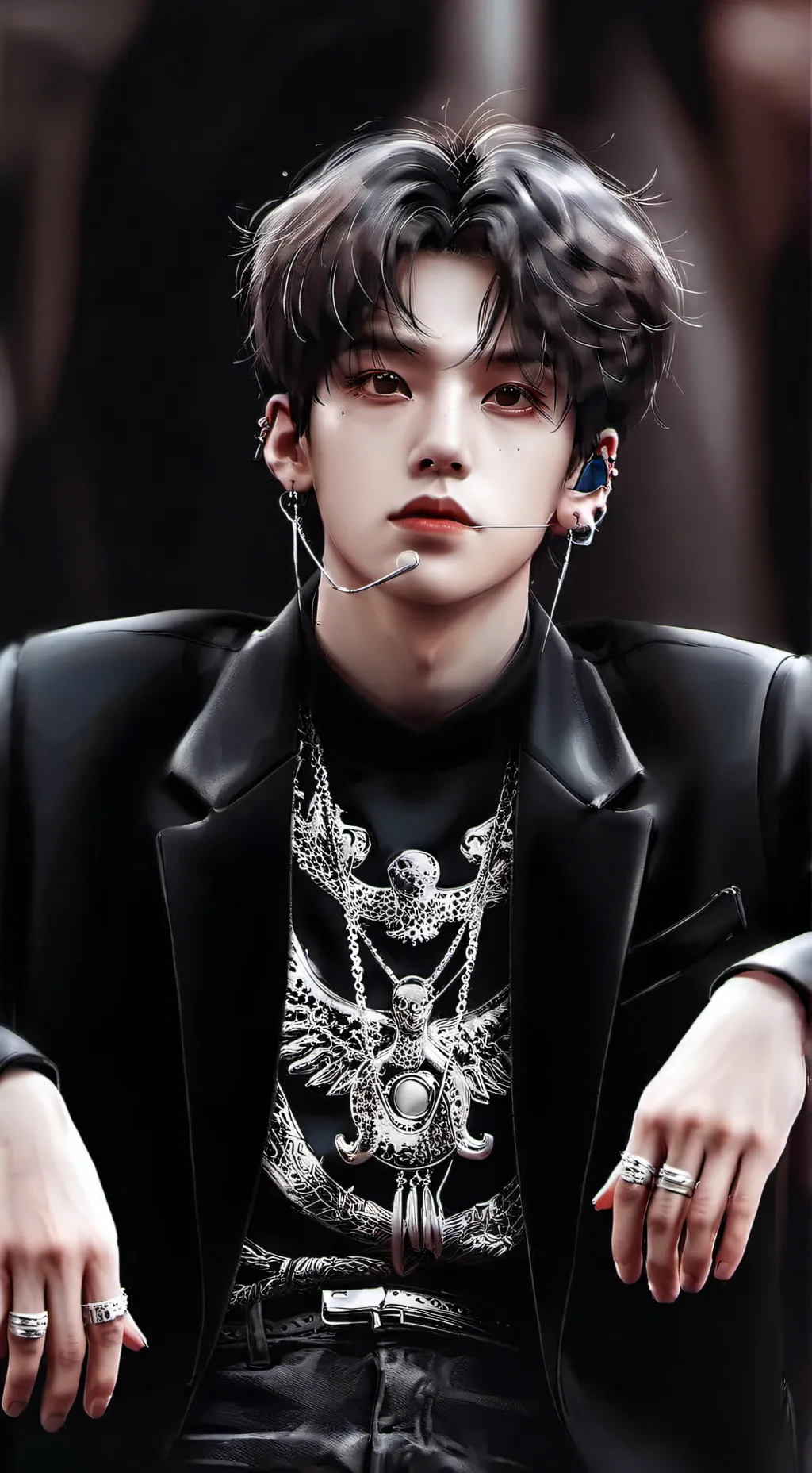 ai character: HYUNJINNN~ background