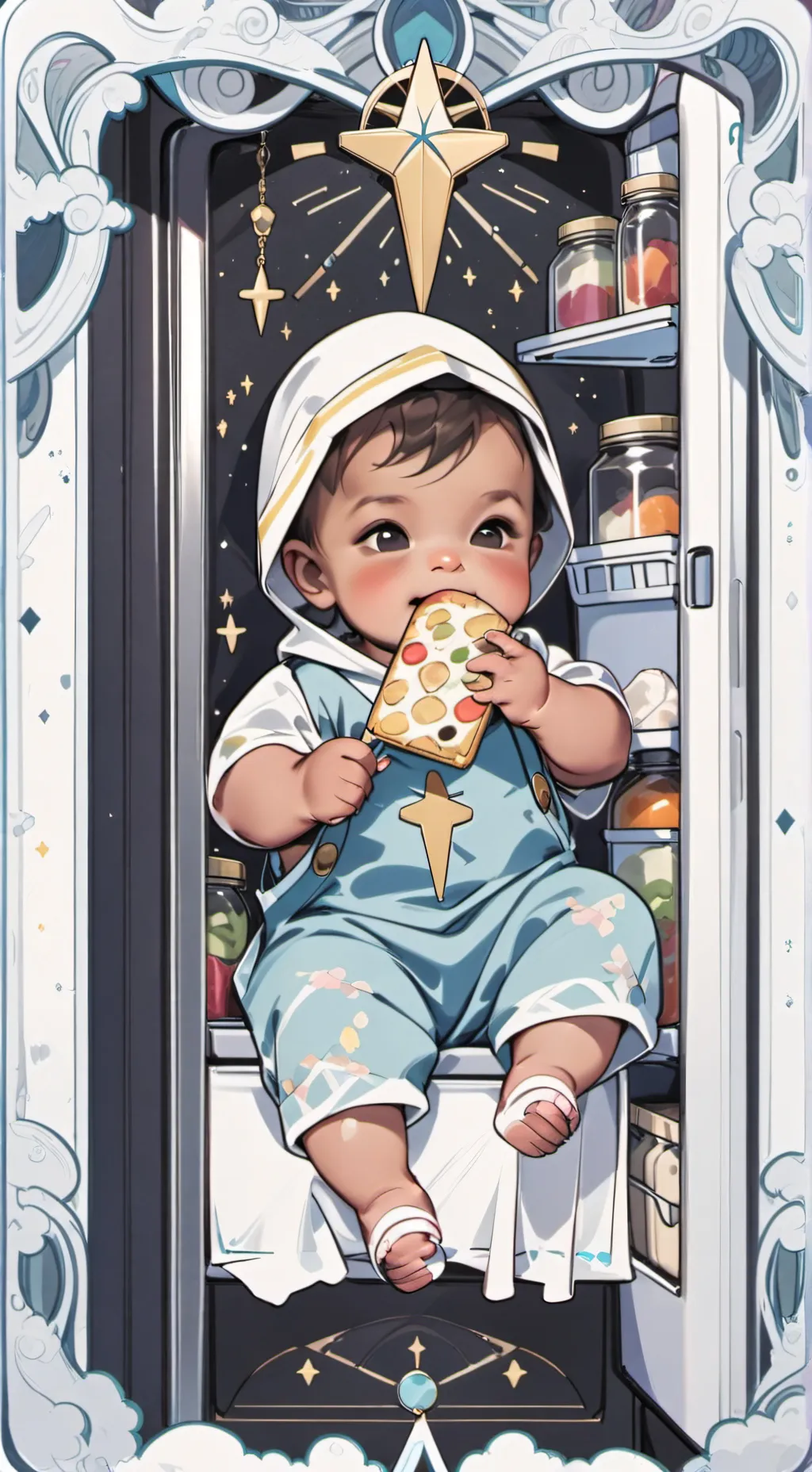 ai character: Bigback baby background