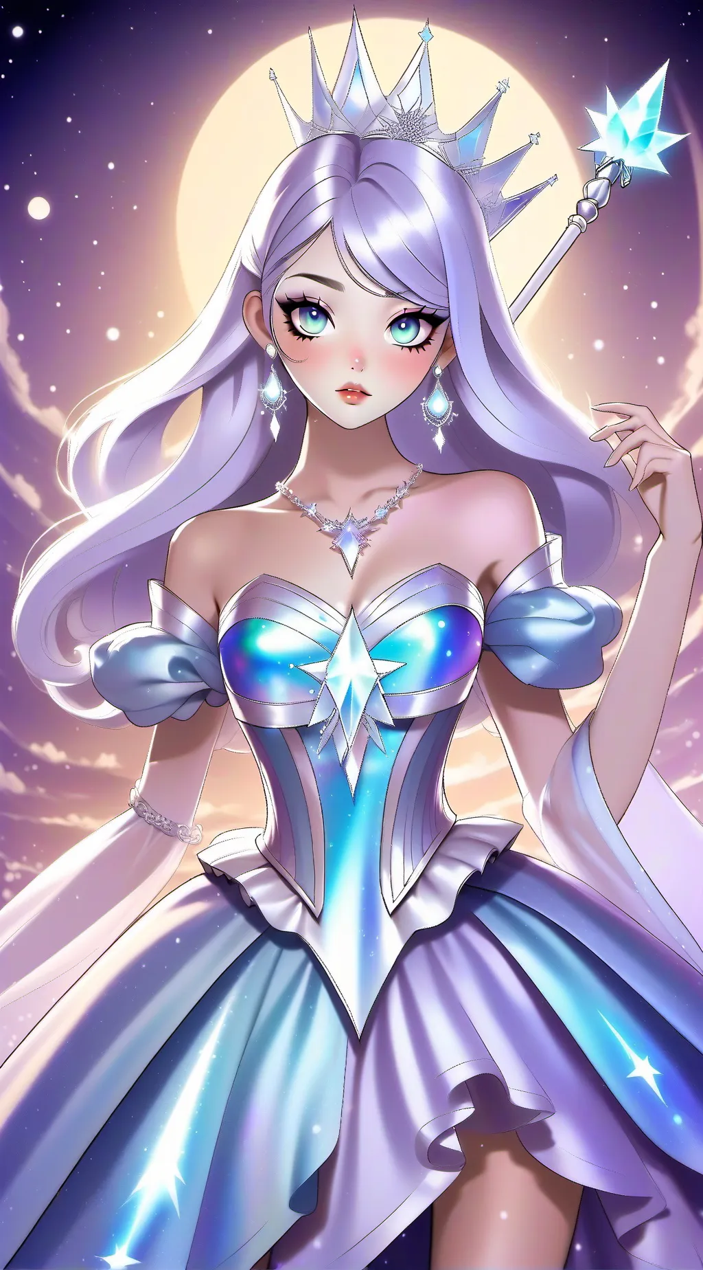 ai character: moonlight queen background