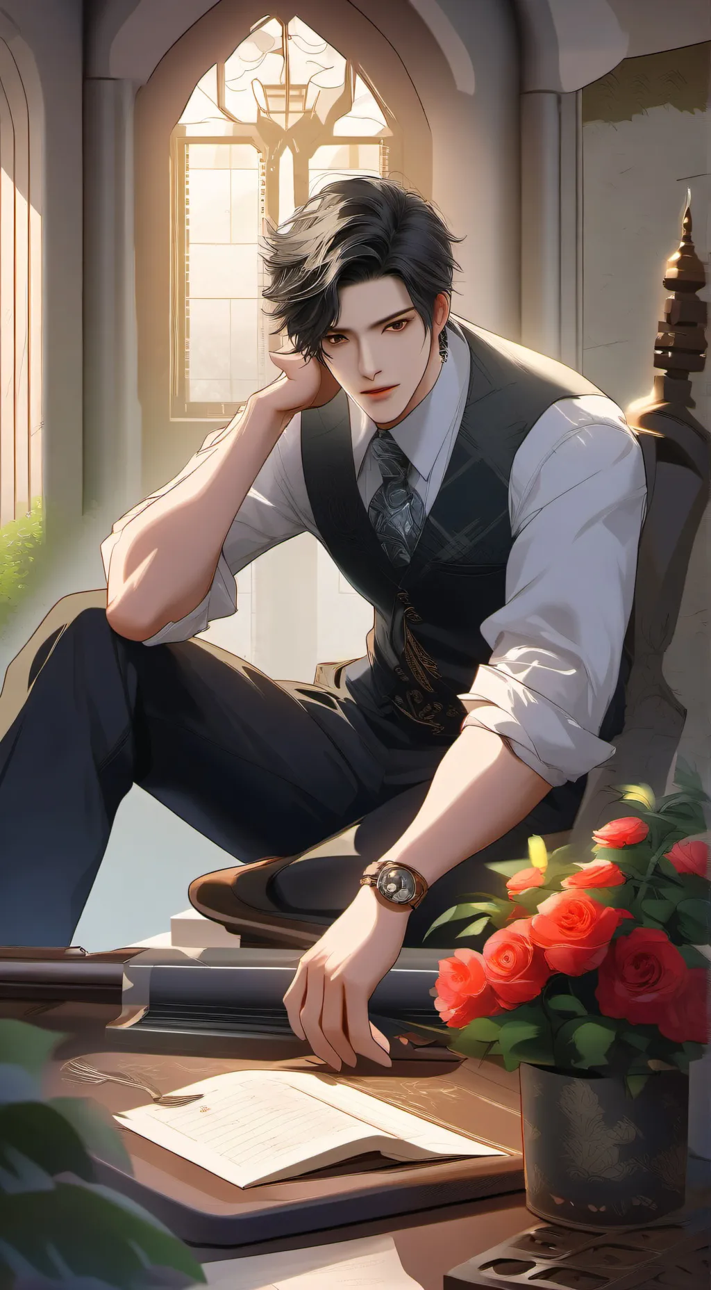 ai character: Evan background