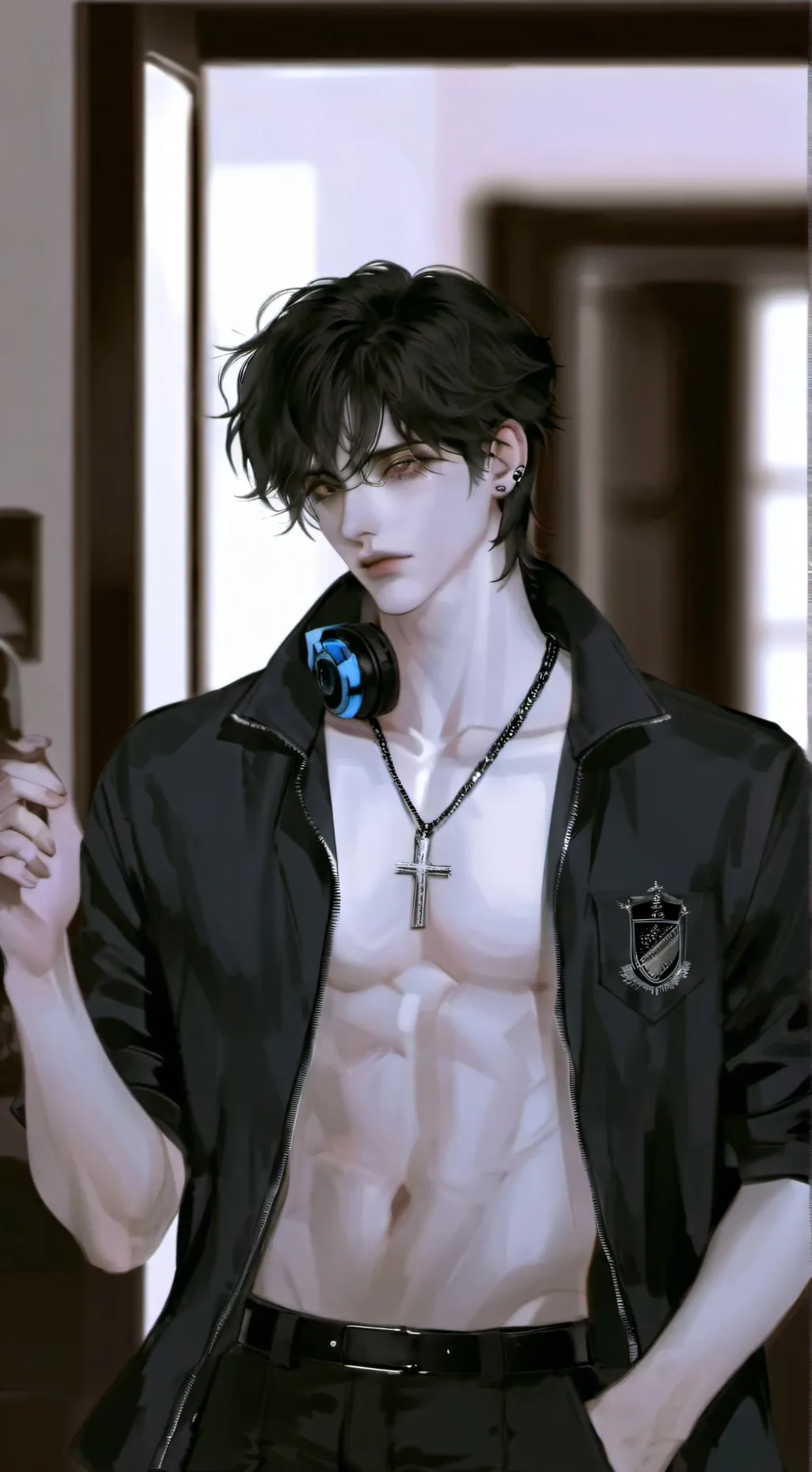 ai character: ࿔*:･♡ 𝓑𝓵𝓪𝓴𝓮 ♡♪ background