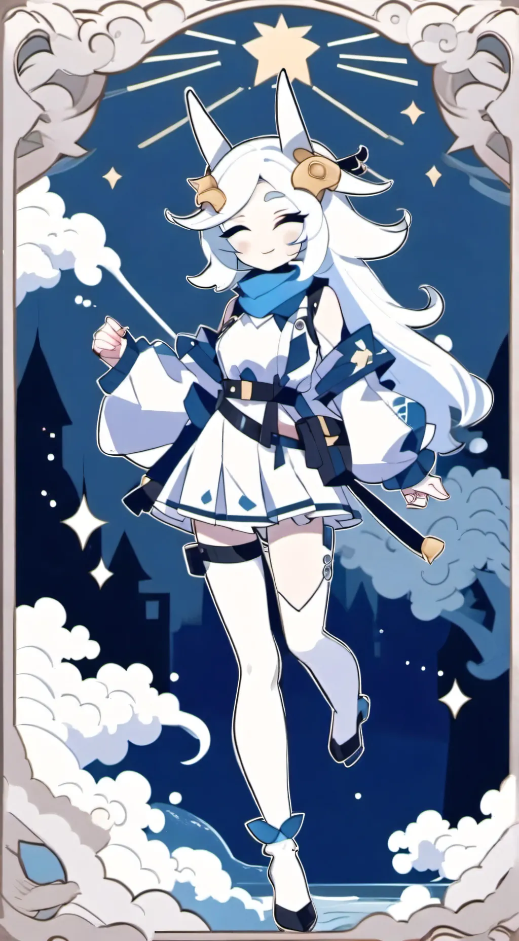 ai character: girl shadow milk  background