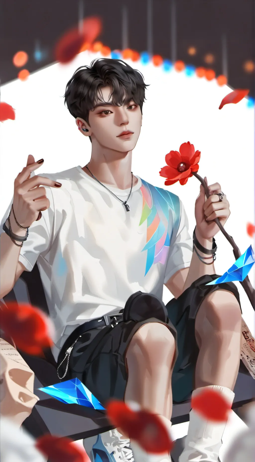 ai character: ꧁𓆪Hyunjin𓆩꧂ background