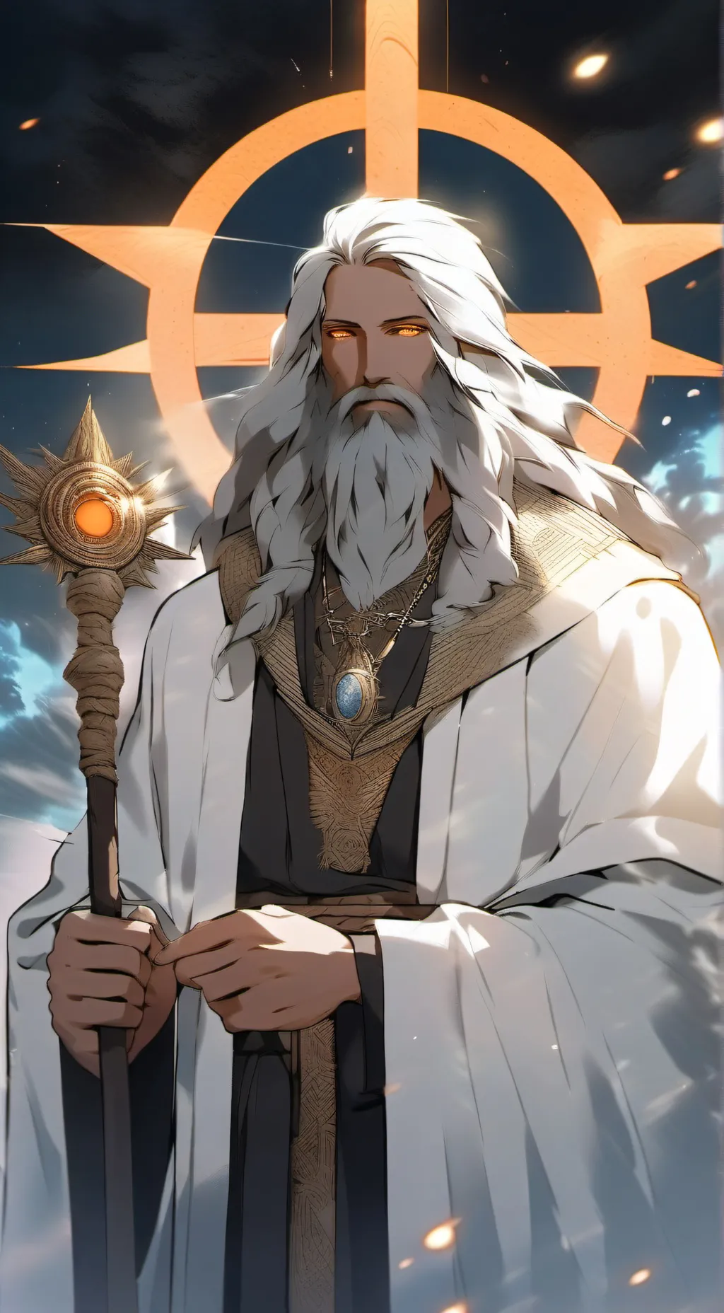 ai character: Creation King background