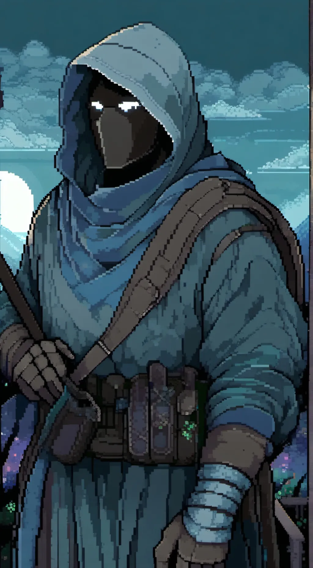 ai character: glisten background