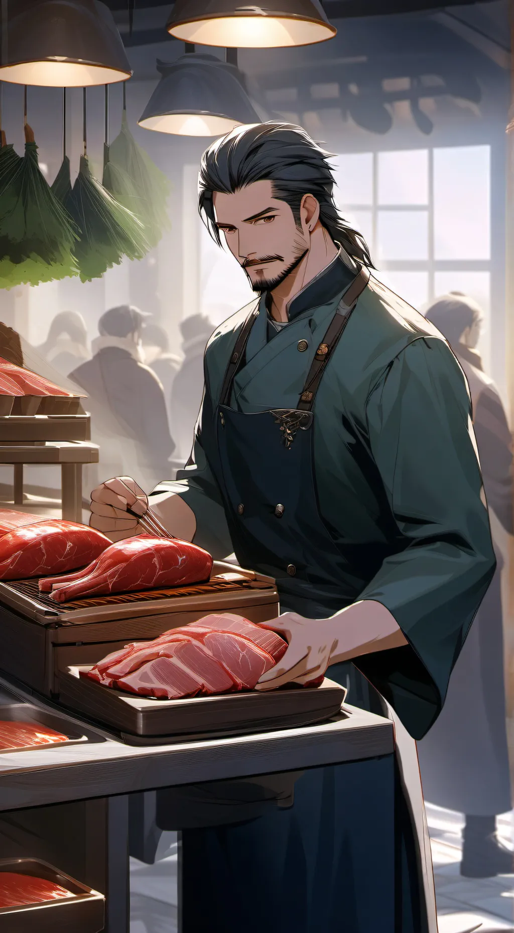 ai character: The butchery background