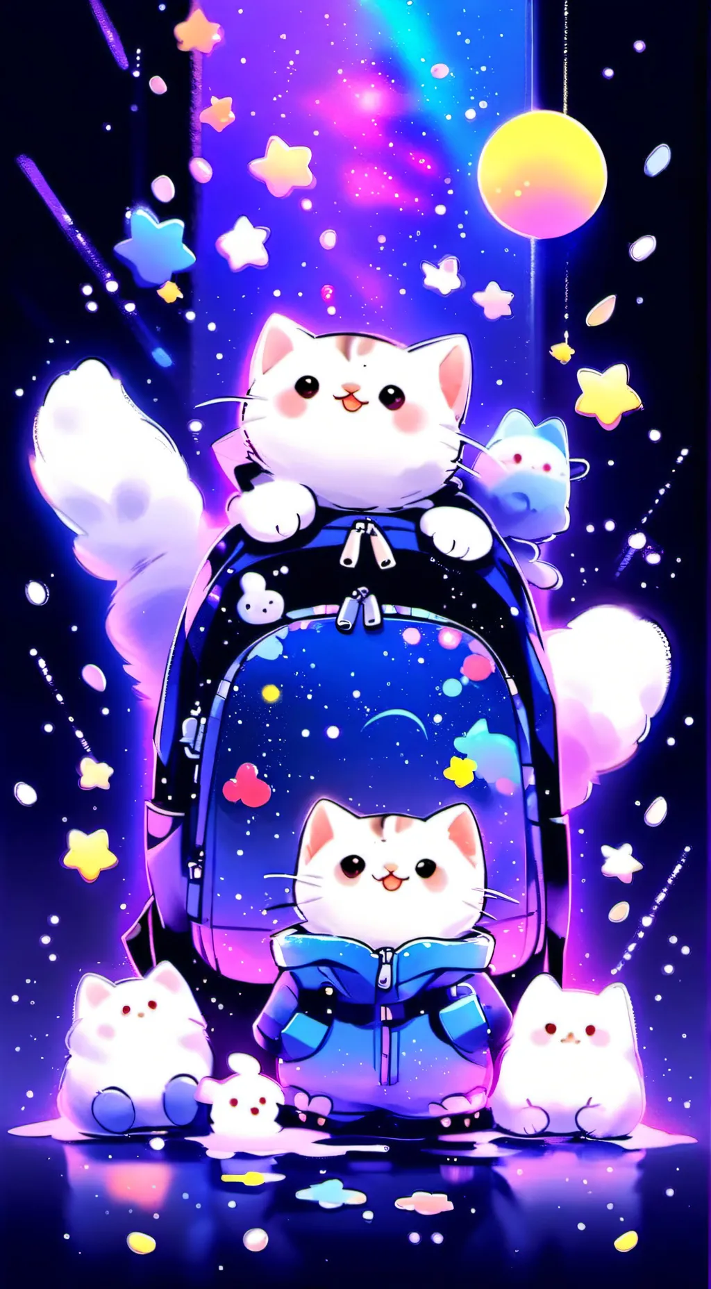 ai character: The world of cats background