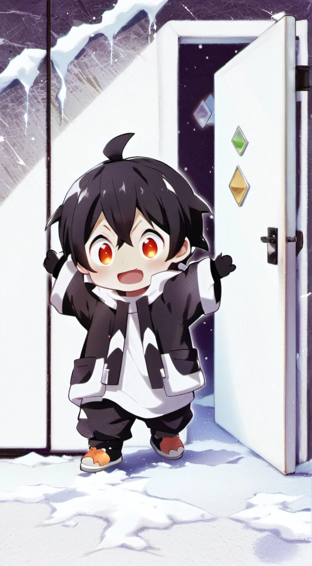 ai character: Penguin Spirit Slip background