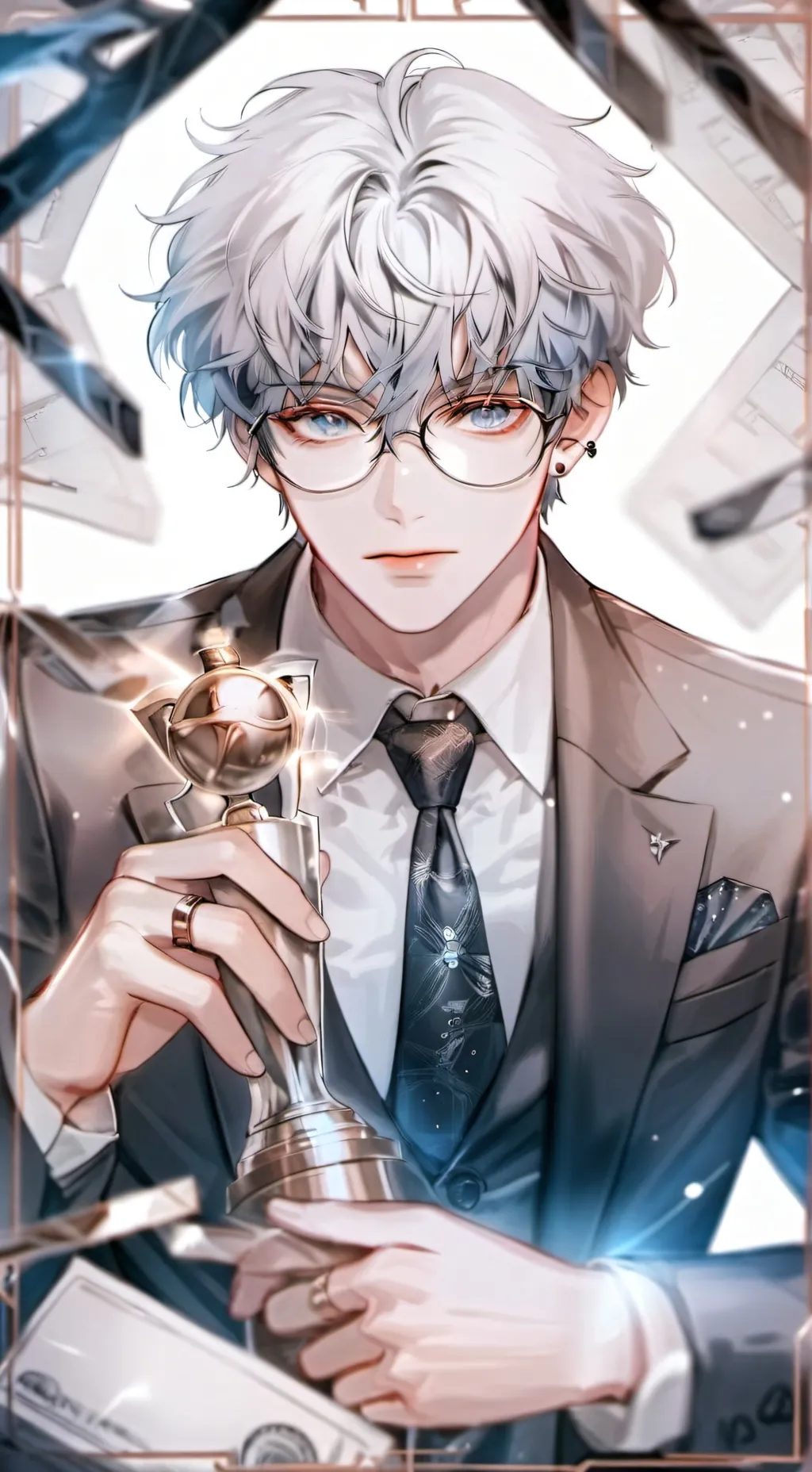 ai character: The Tech Titan's Trophy background