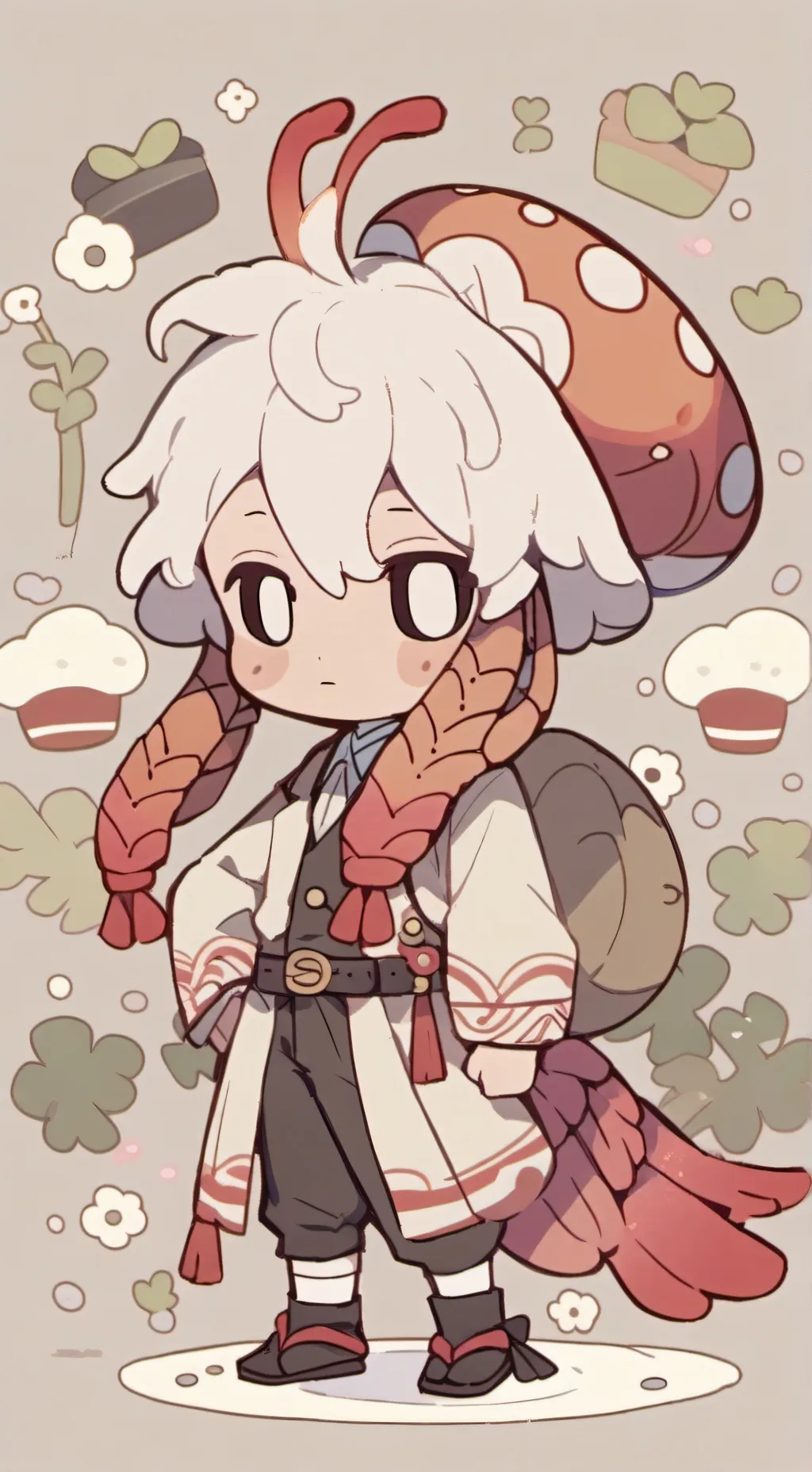 ai character: faceless shrimpo background