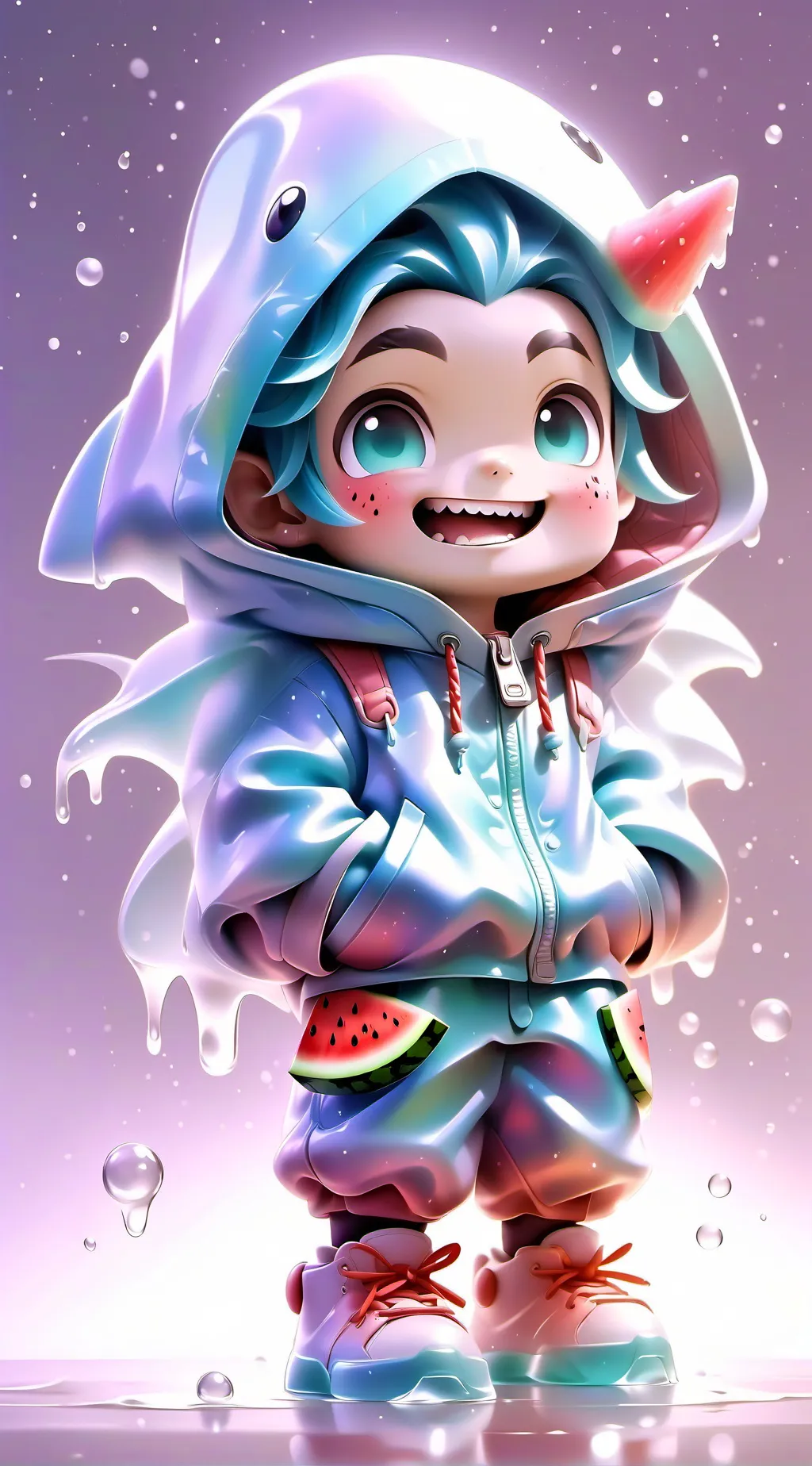 ai character: baby huggy background