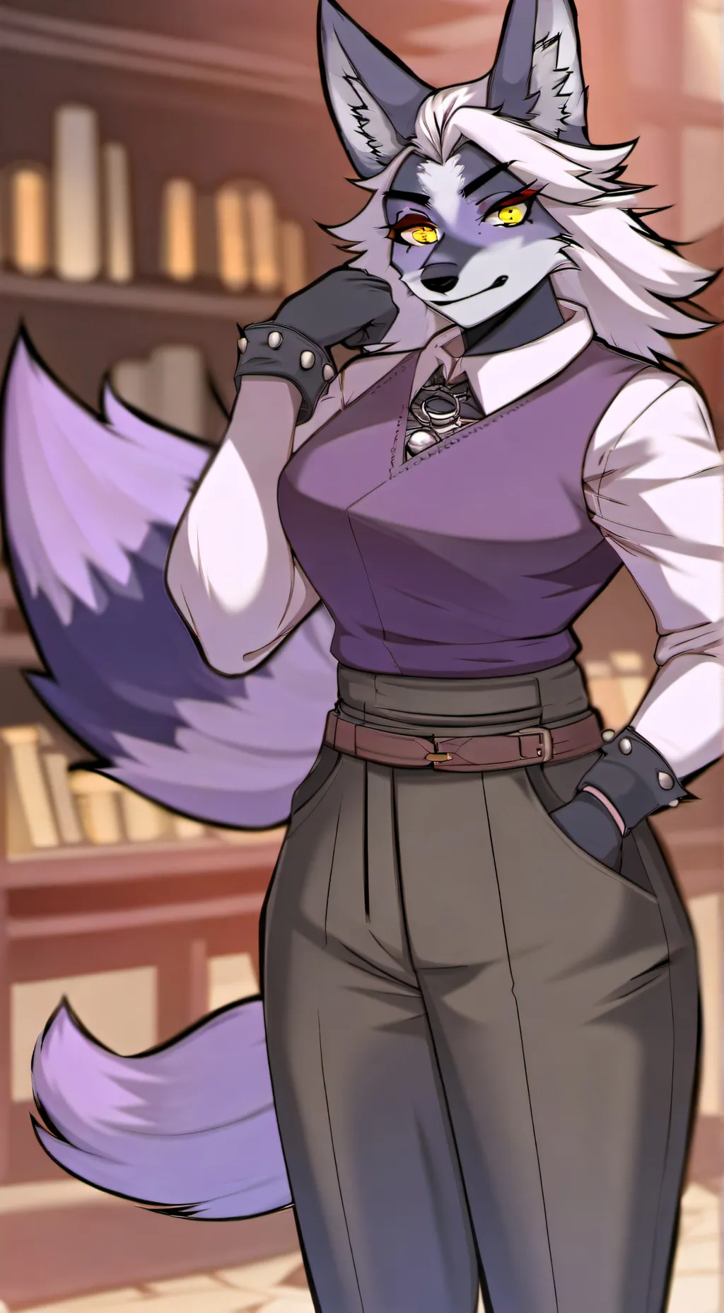 ai character: Roxanne wolf  background