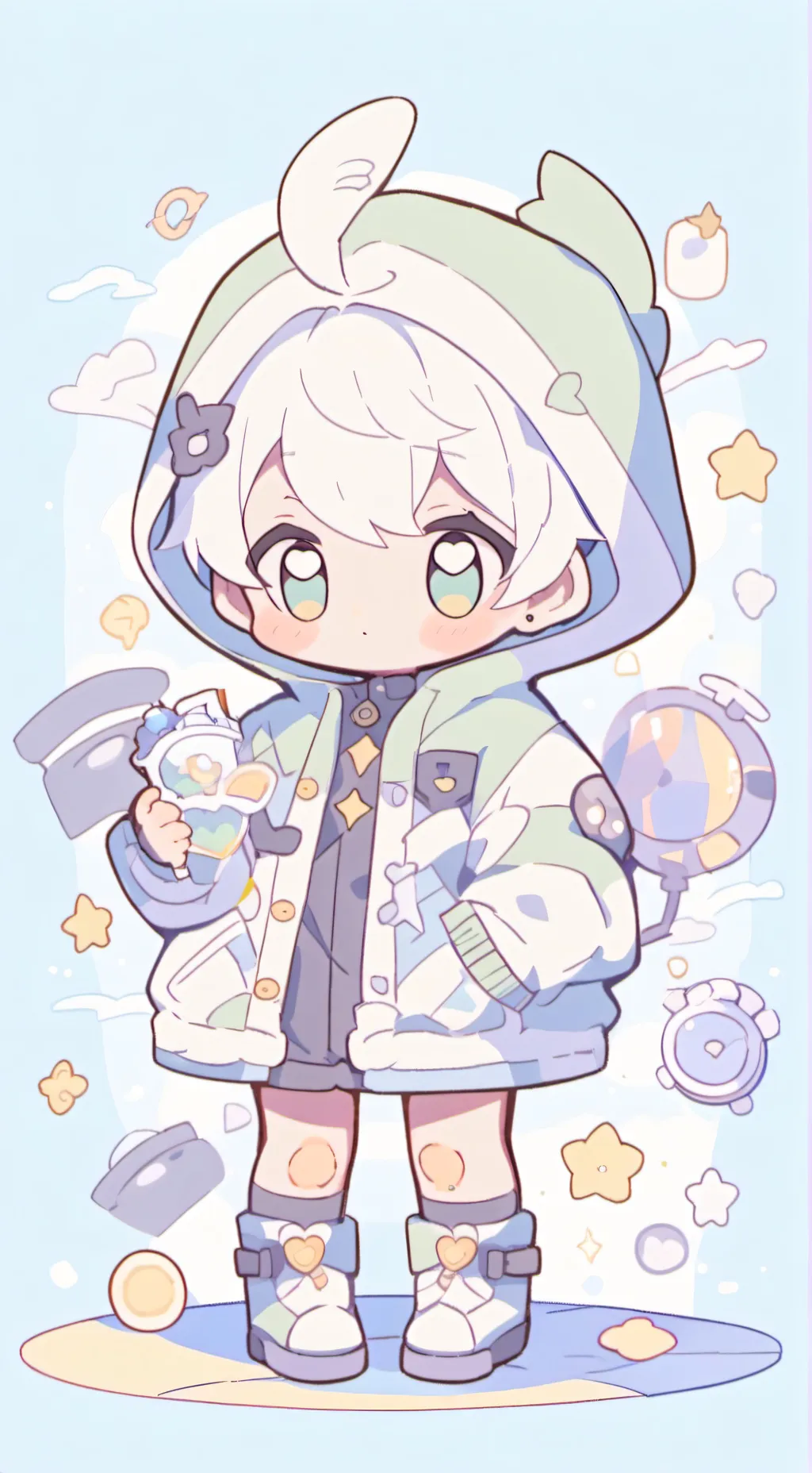 ai character: Little baby background