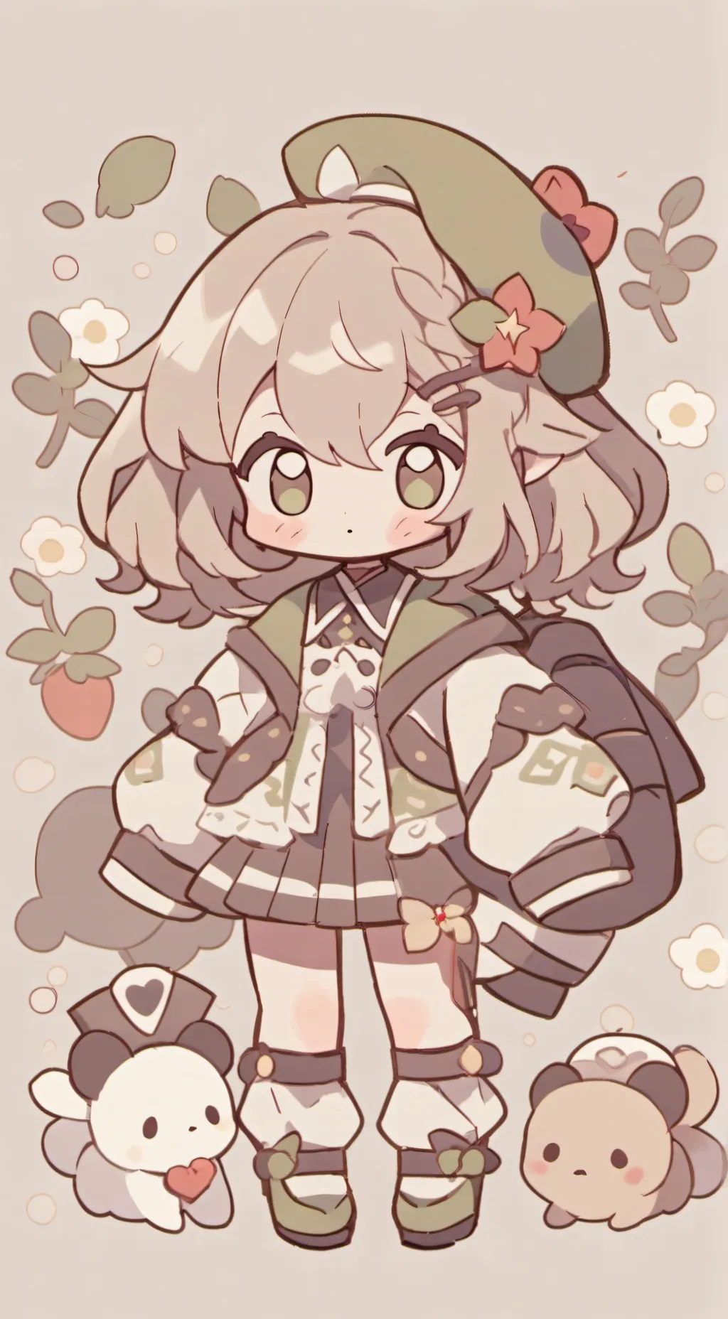 ai character: cosmo and sprout  background