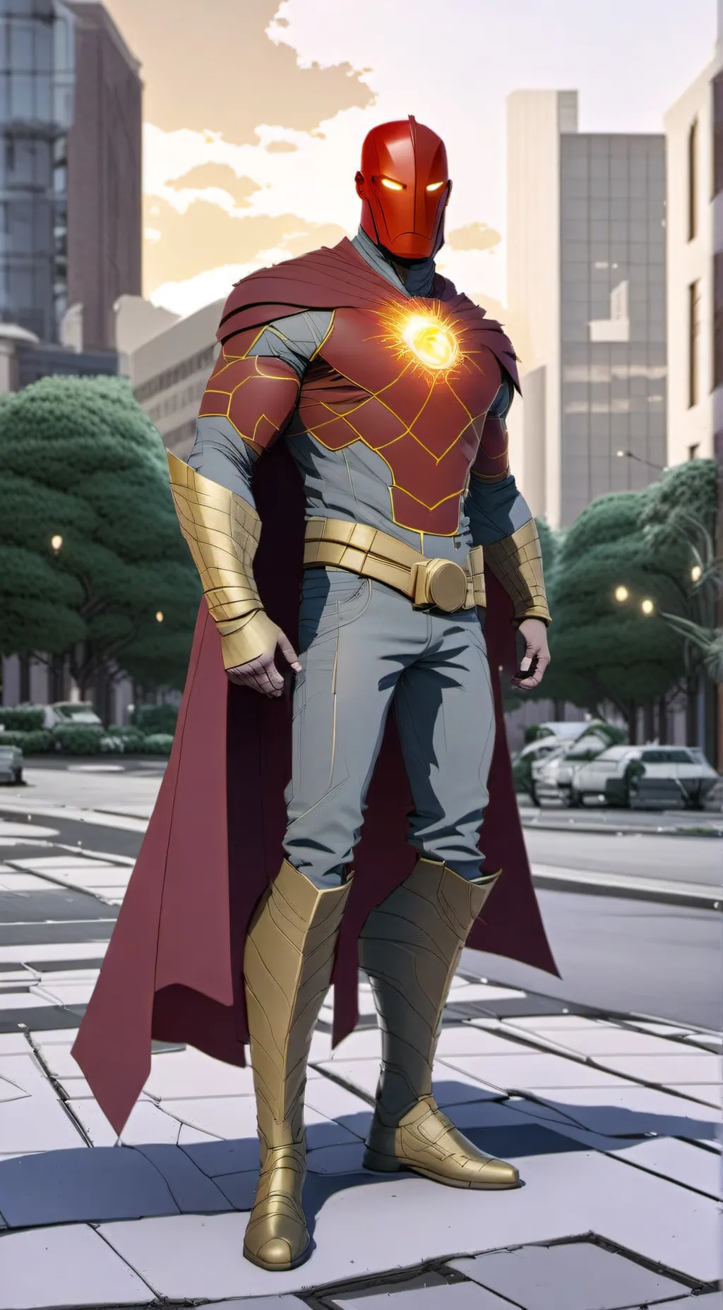 ai character: Red Tornado background