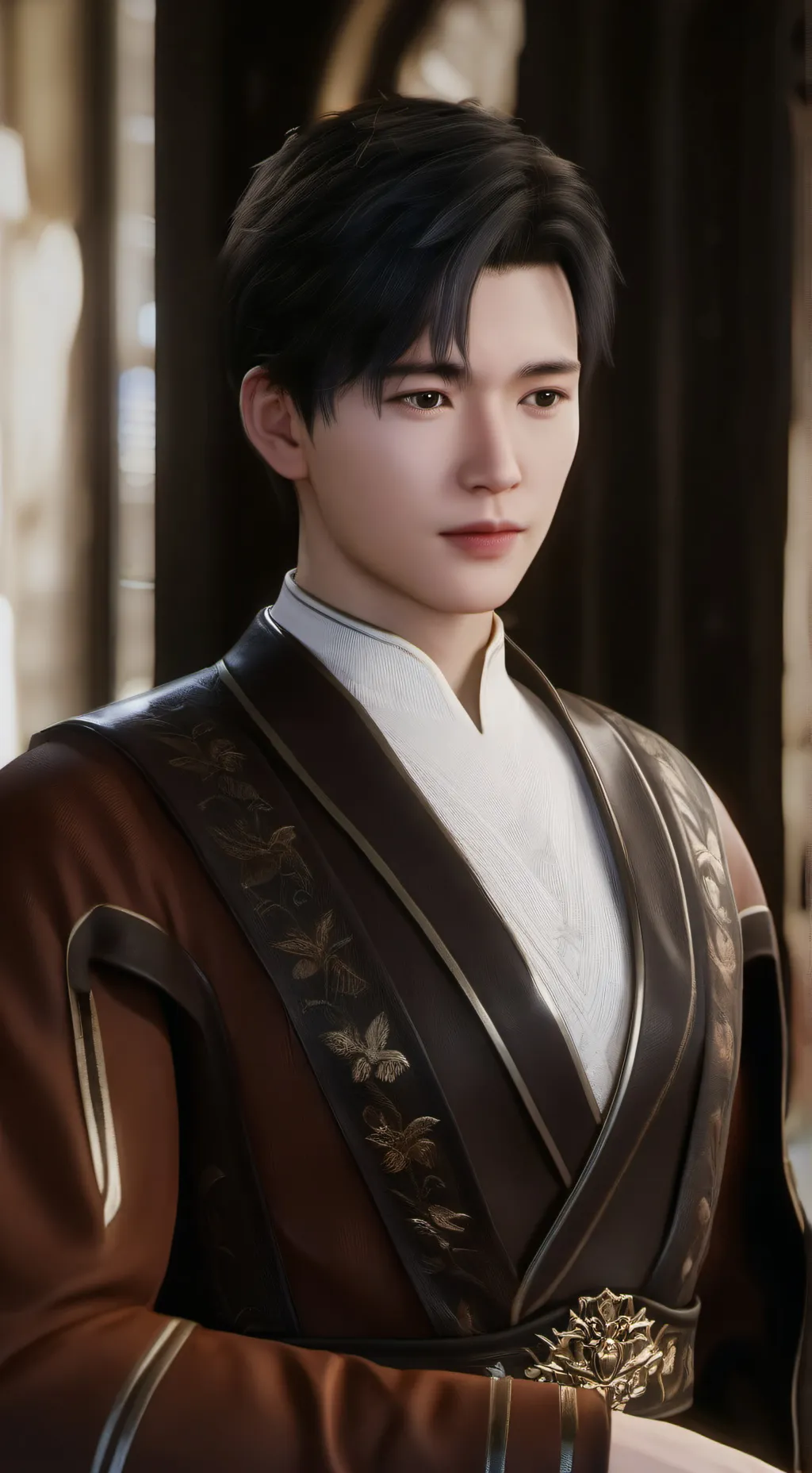 ai character: Allen lee  background