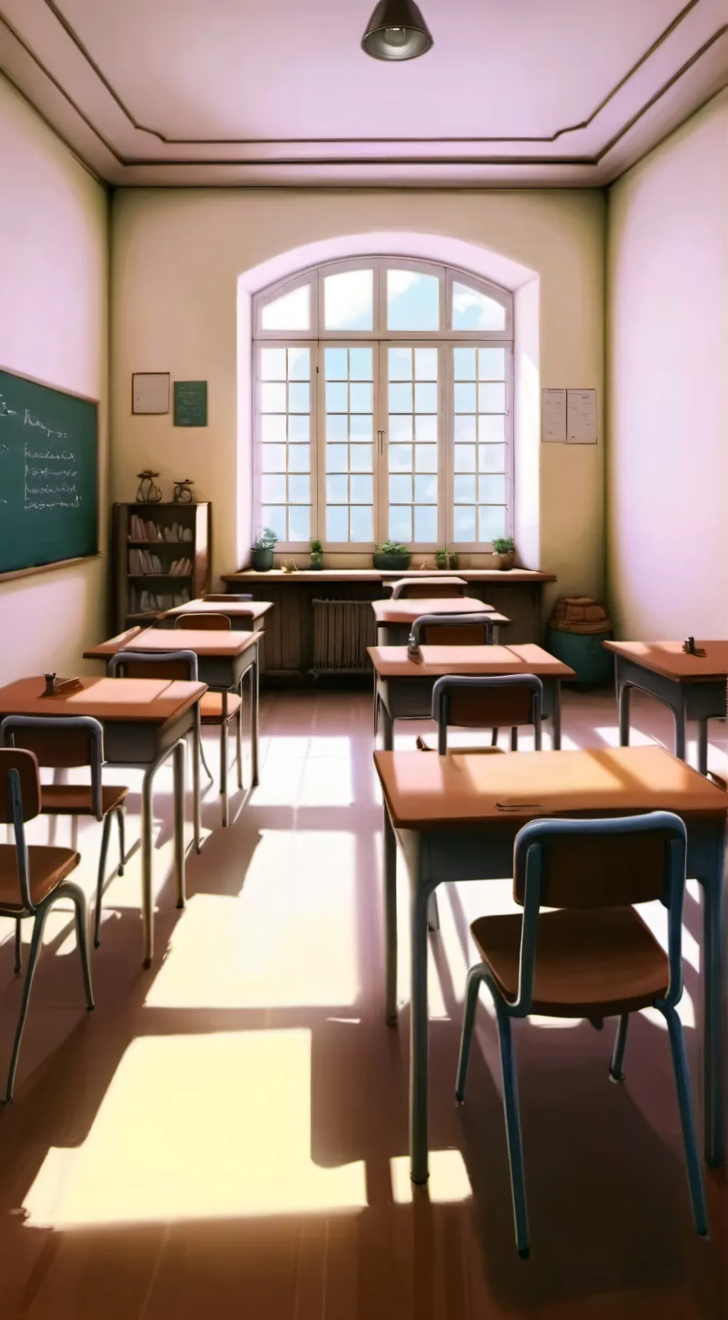 ai character: grade 7 classroom! background