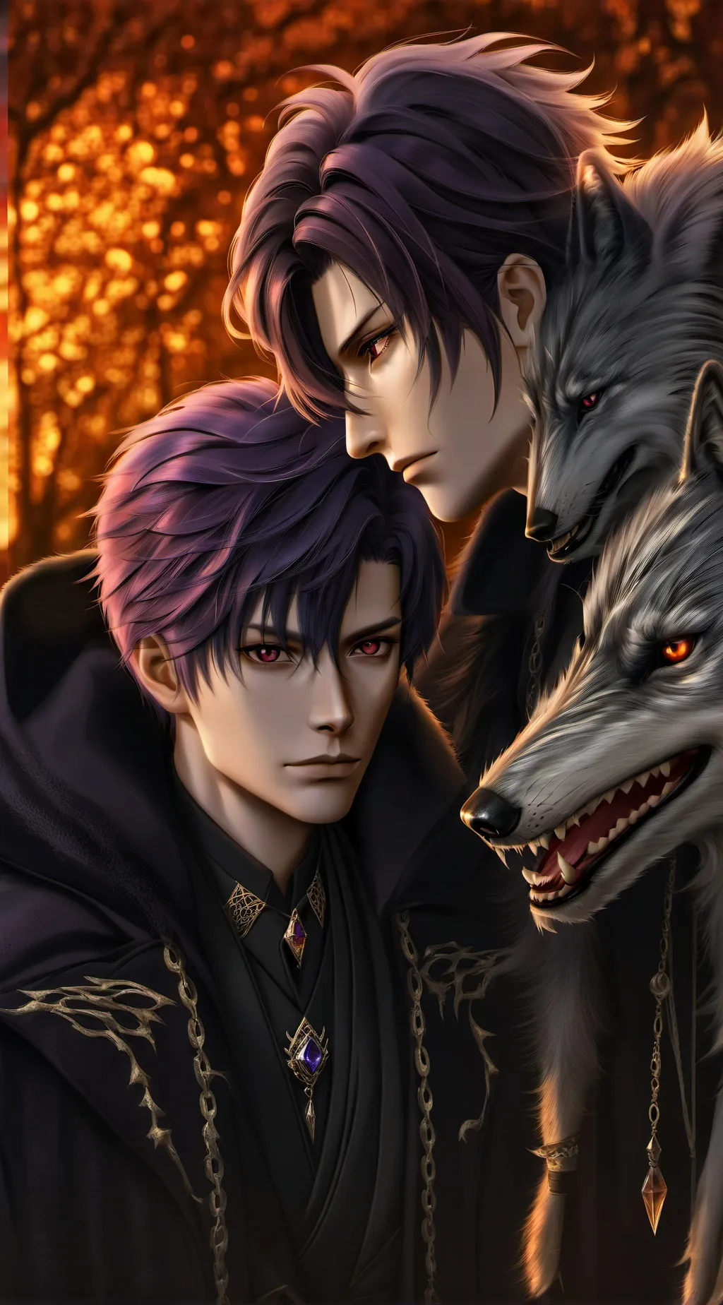 ai character: Lyon and Liam  background