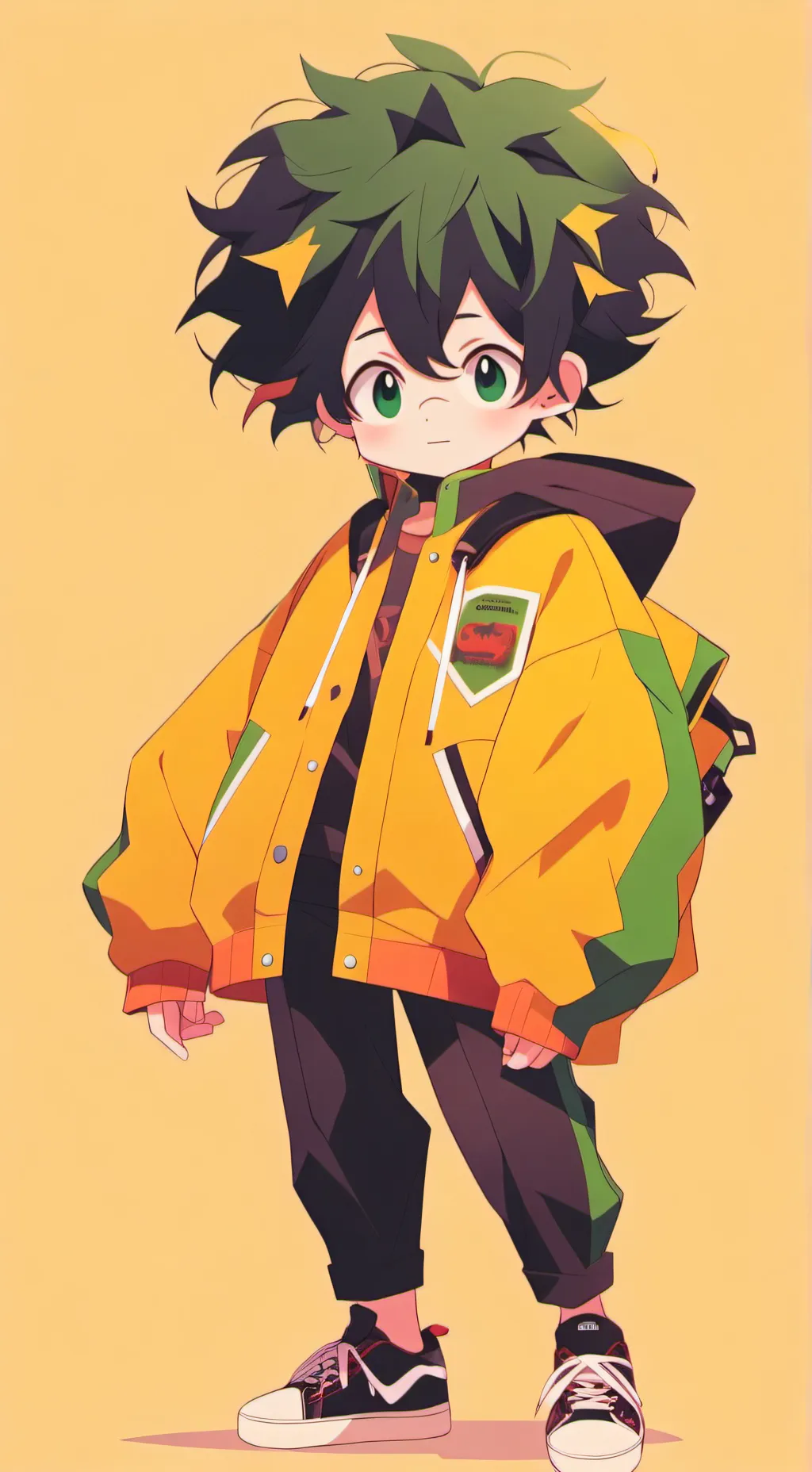 ai character: uh-oh Deku trouble background