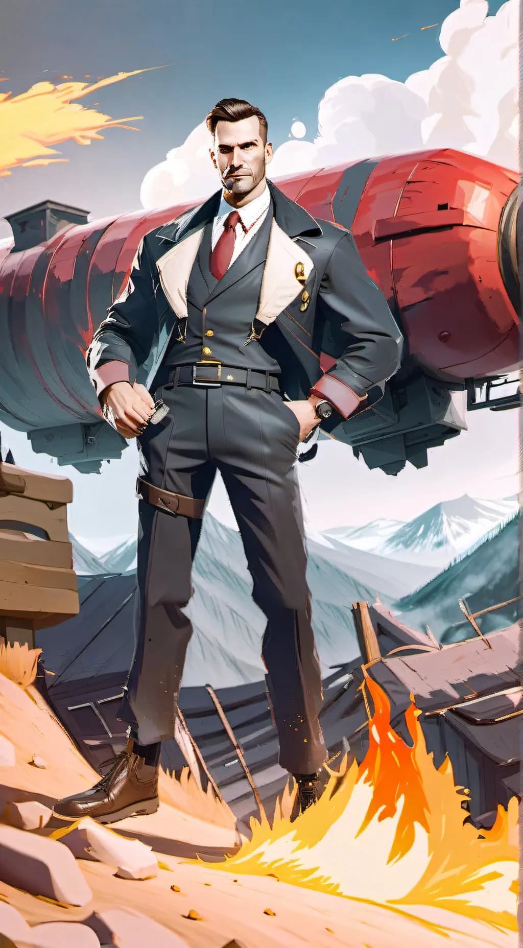 ai character: Redmond Man background