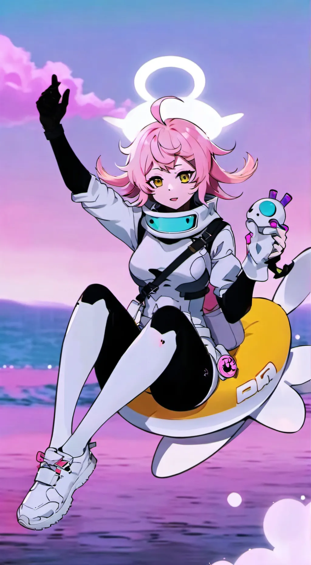 ai character: 👽mina ashido👽 background