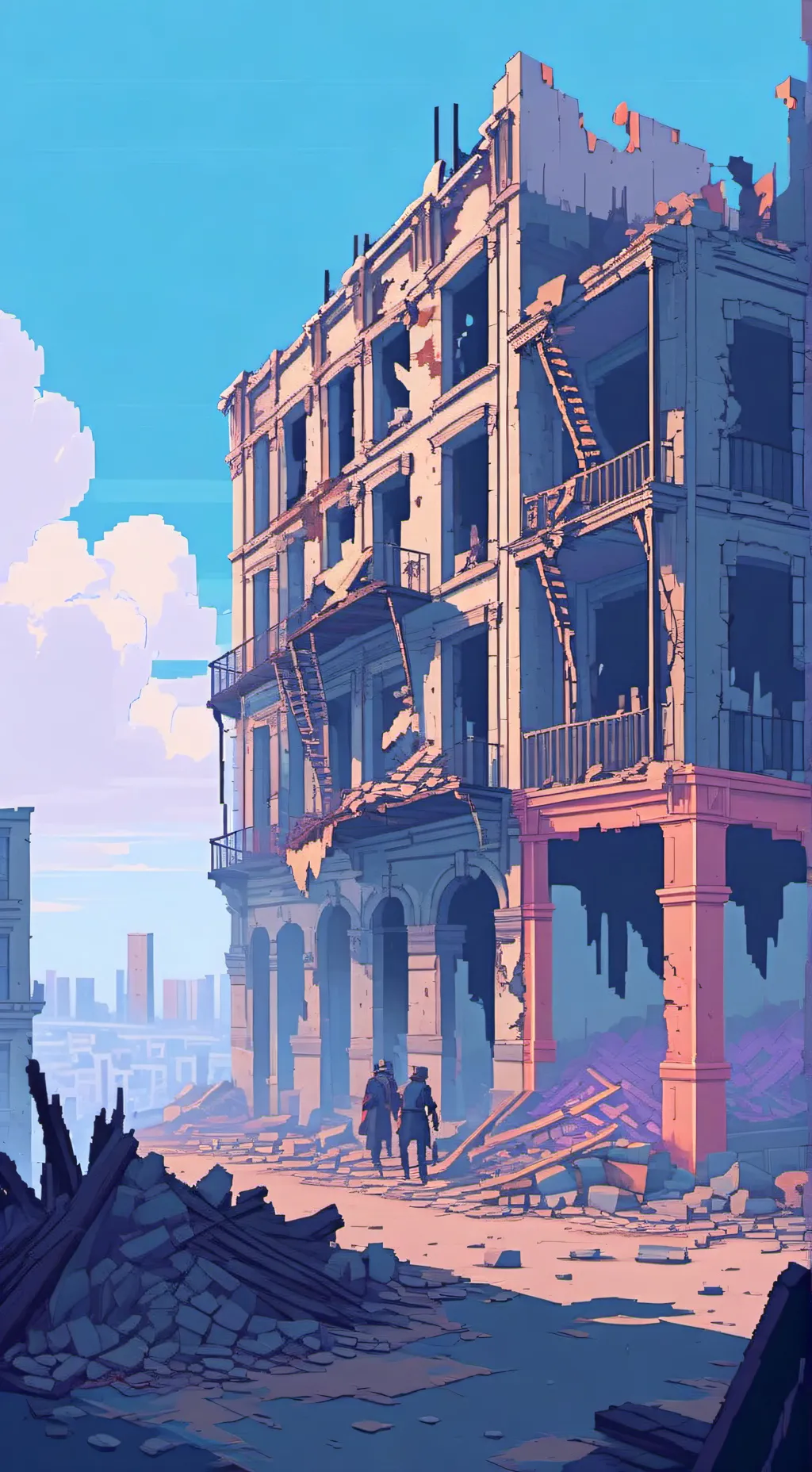 ai character: guerra bougainvill background