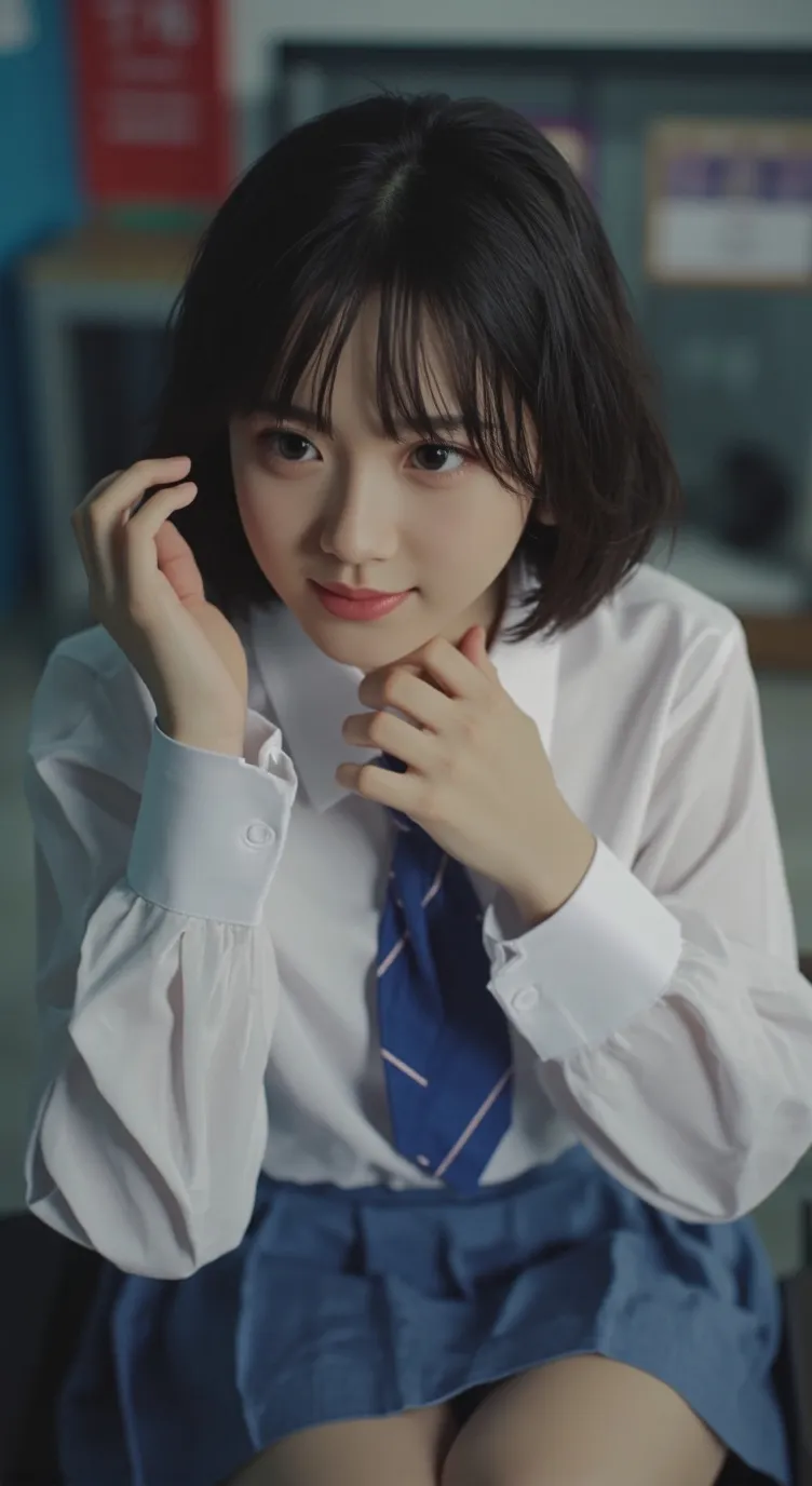 ai character: Rokiya  Fuji moto background