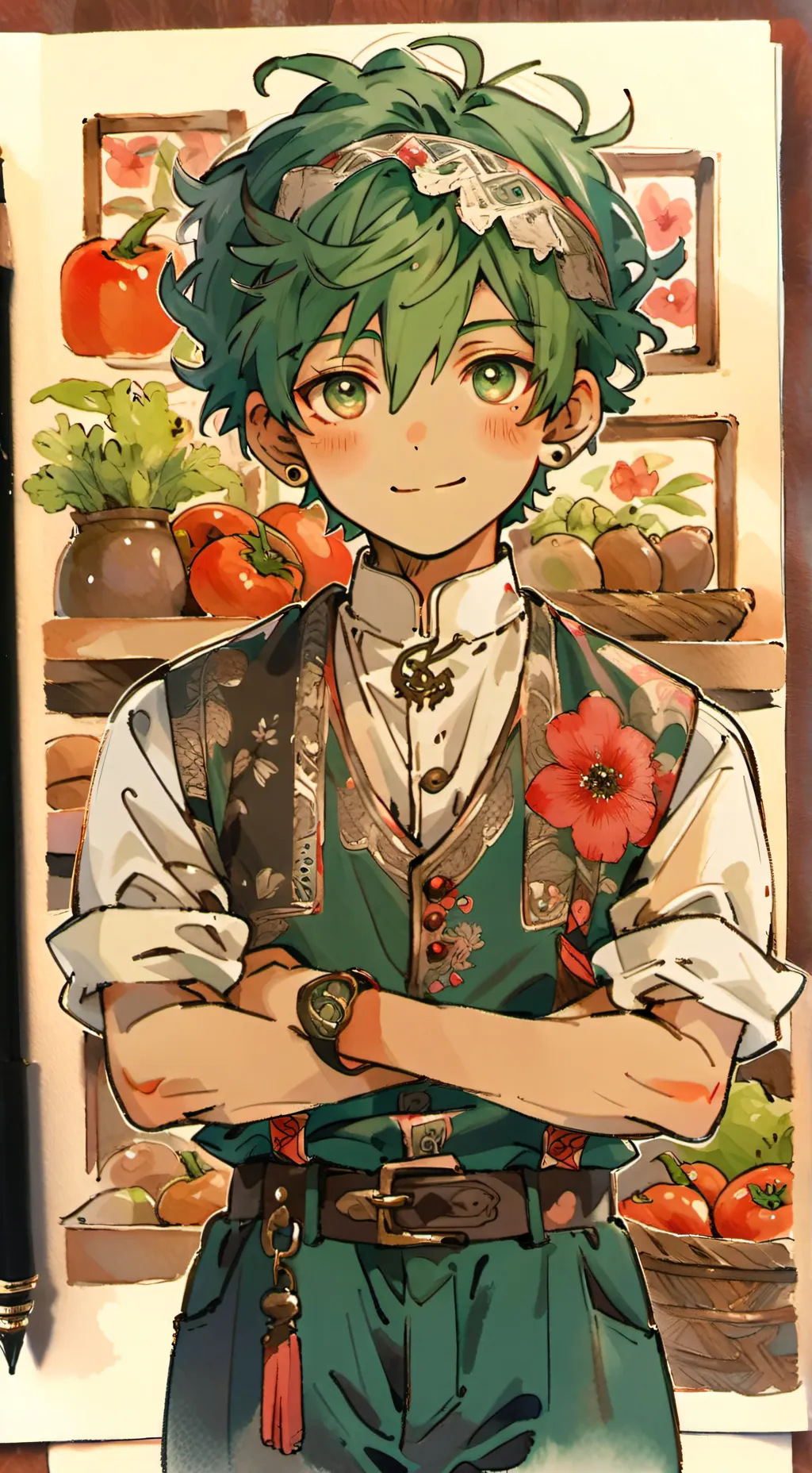 ai character: 🥦izuku midoria🥦 background