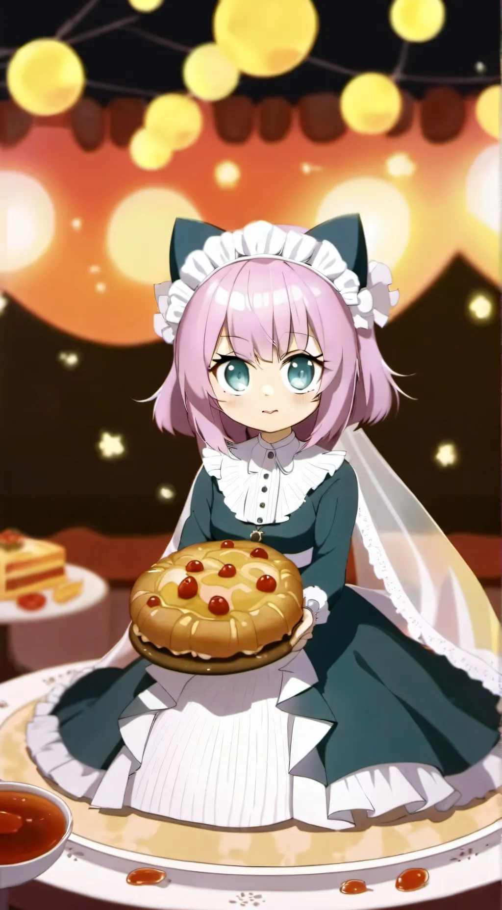 ai character: Tiny Bride background