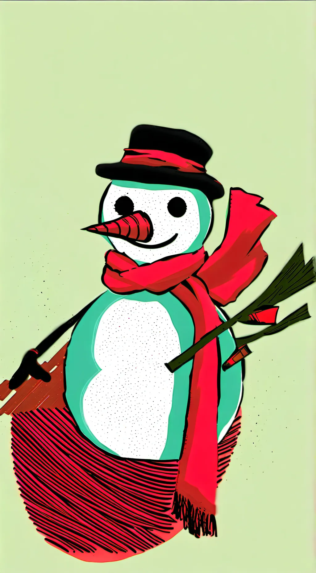 ai character: Frosty the snowman background