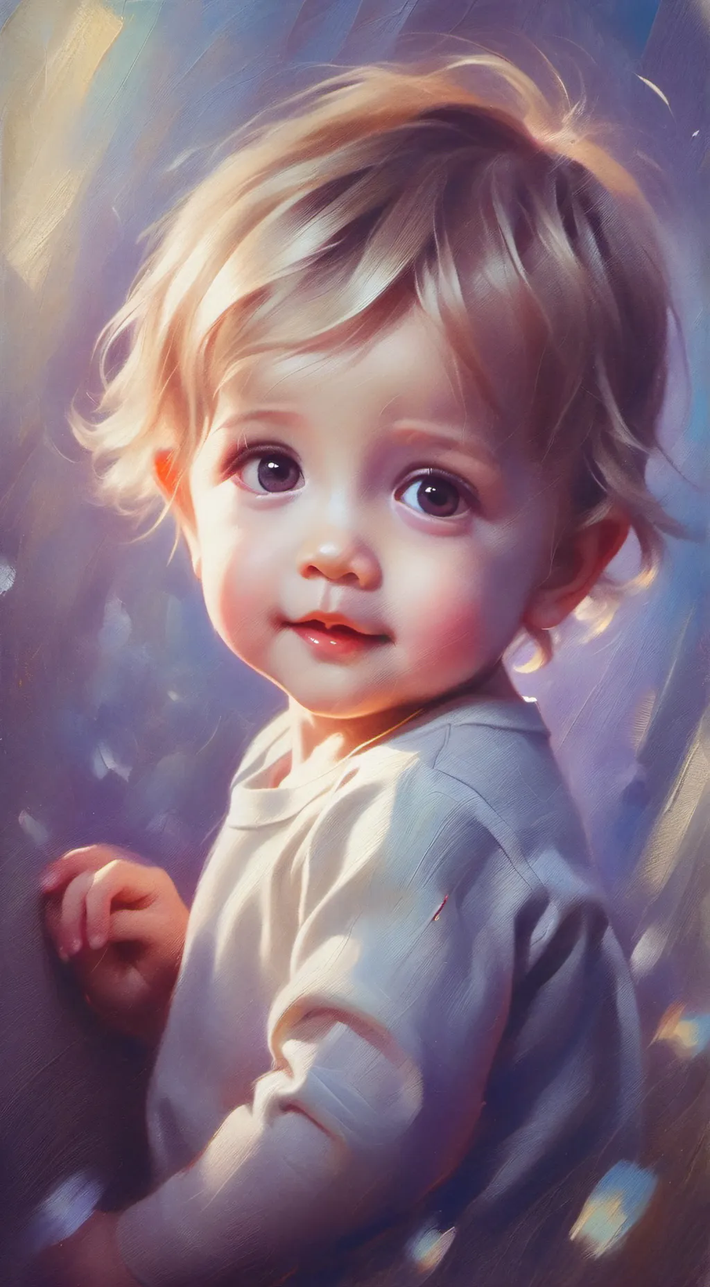 ai character: random baby  background