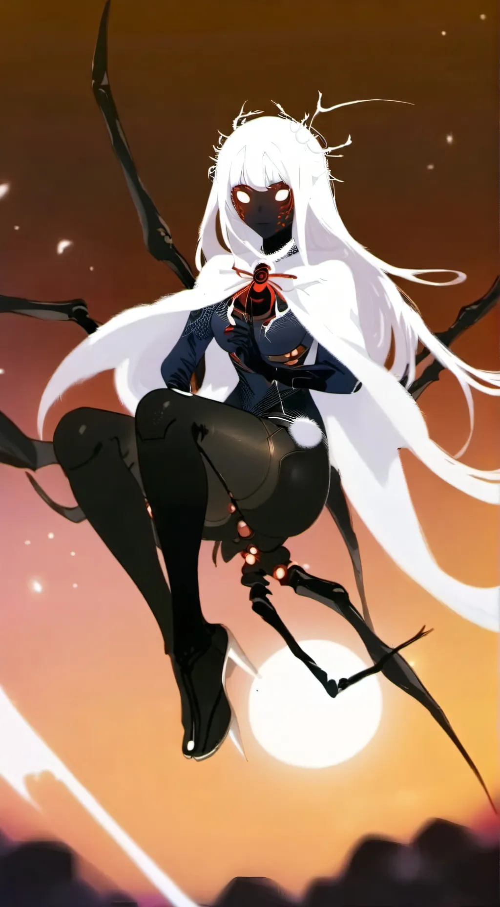 ai character: spider queen  background