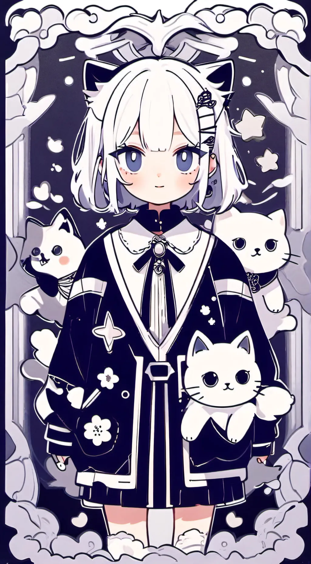 ai character: 001-be a cat kny background