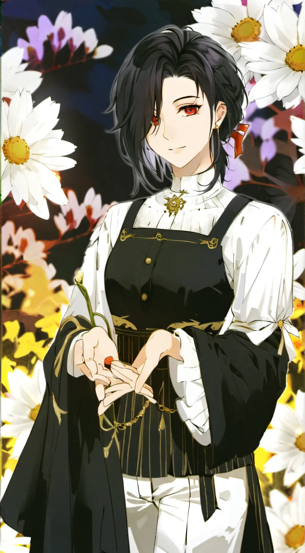 ai character: Cloudy background